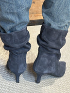 Stivaletto Camoscio Indaco _ Divine Follie