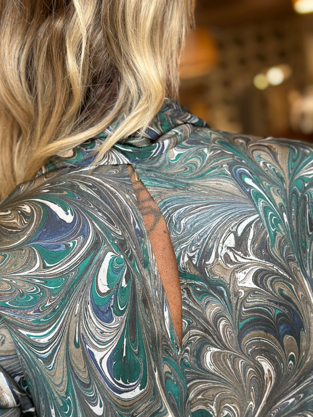 Camicia Fantasia Petrolio_ Ottod'Ame