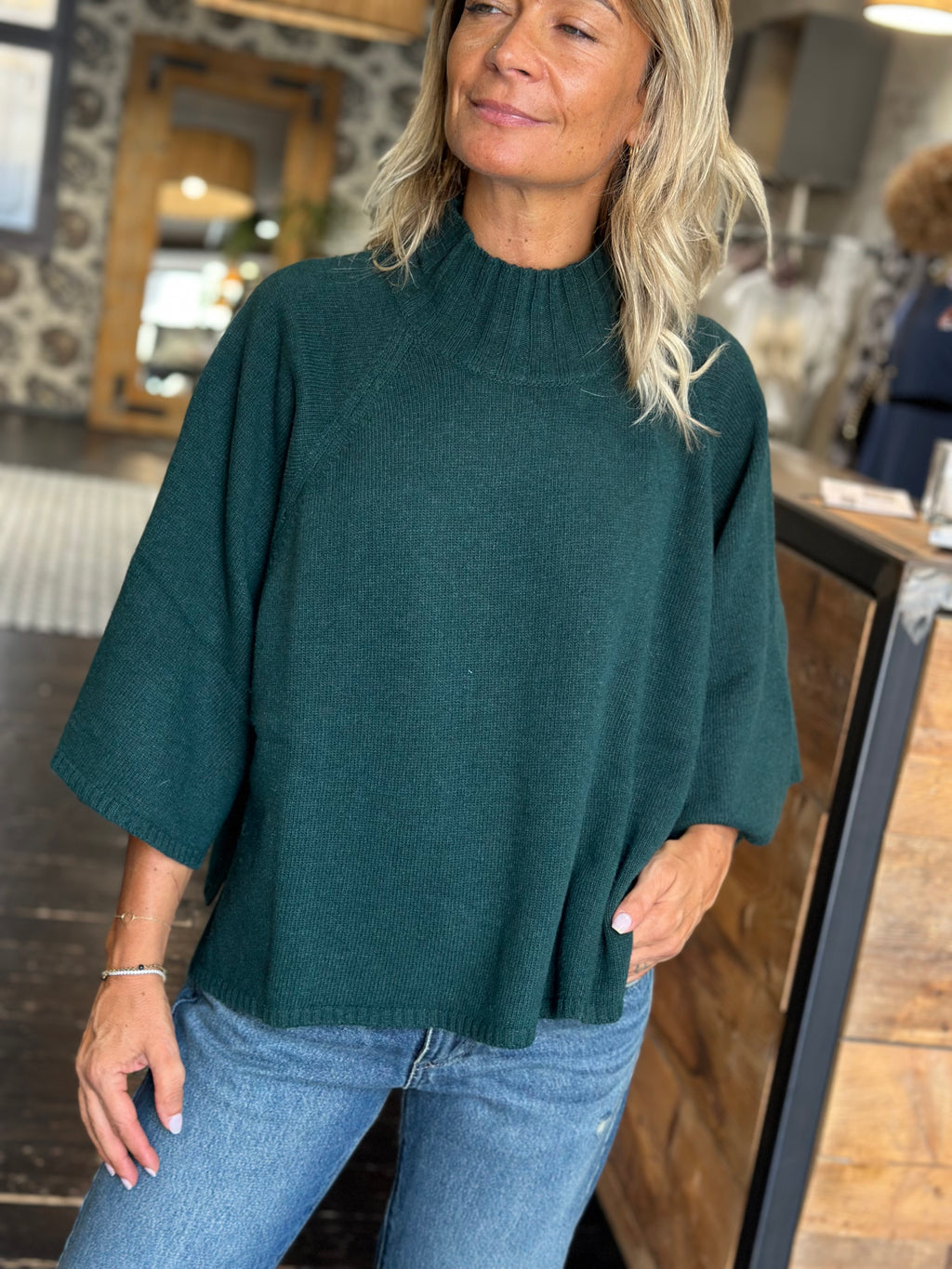 Maglia Mezzo Collo Verde _ Karma