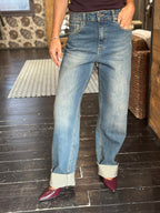 Jeans Baggy  con risvolto_ Souvenir