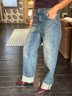Jeans Baggy  con risvolto_ Souvenir