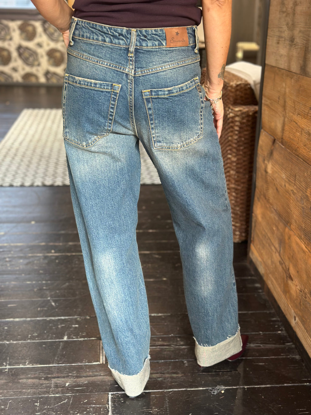 Jeans Baggy  con risvolto_ Souvenir
