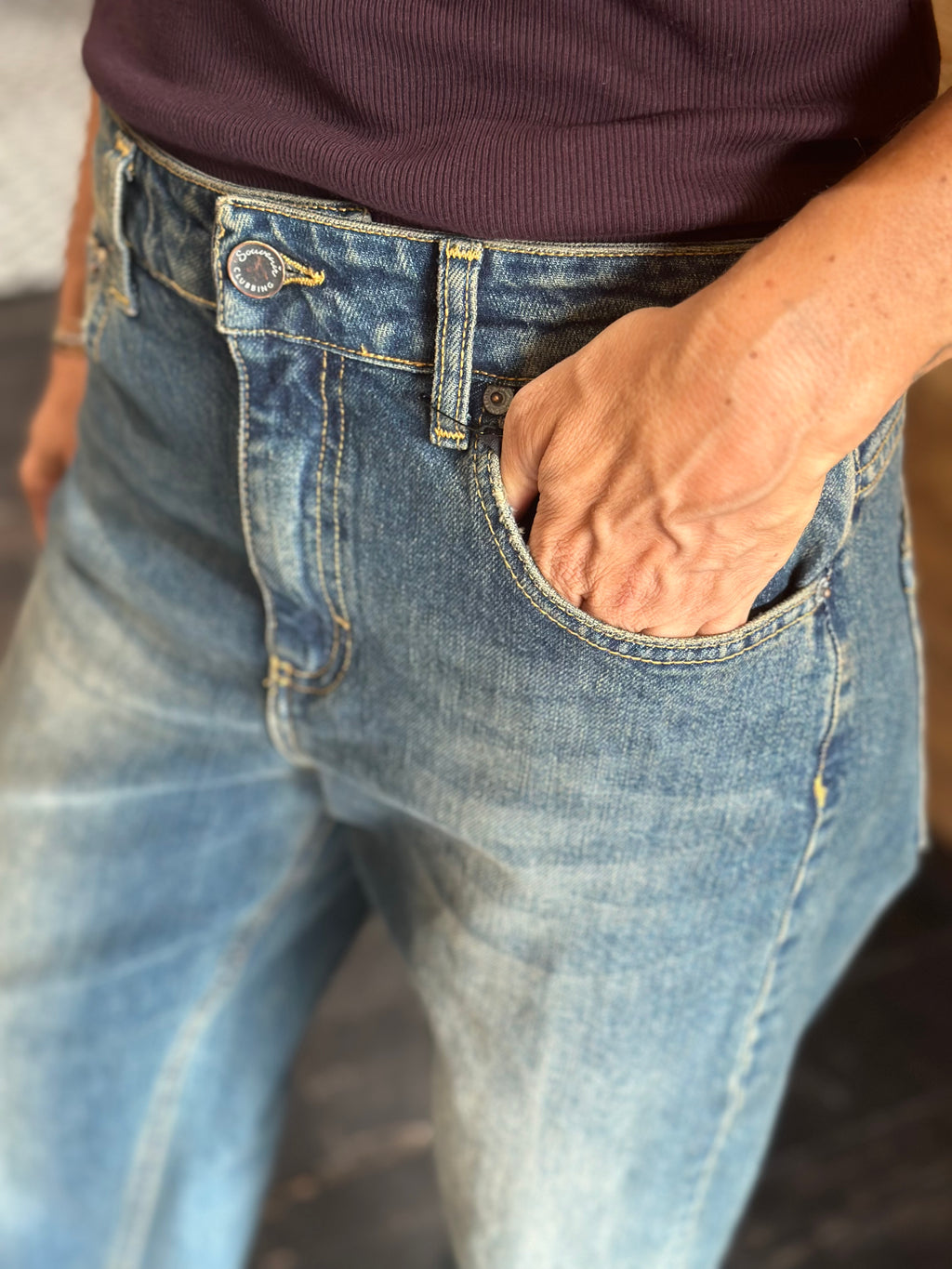 Jeans Baggy  con risvolto_ Souvenir