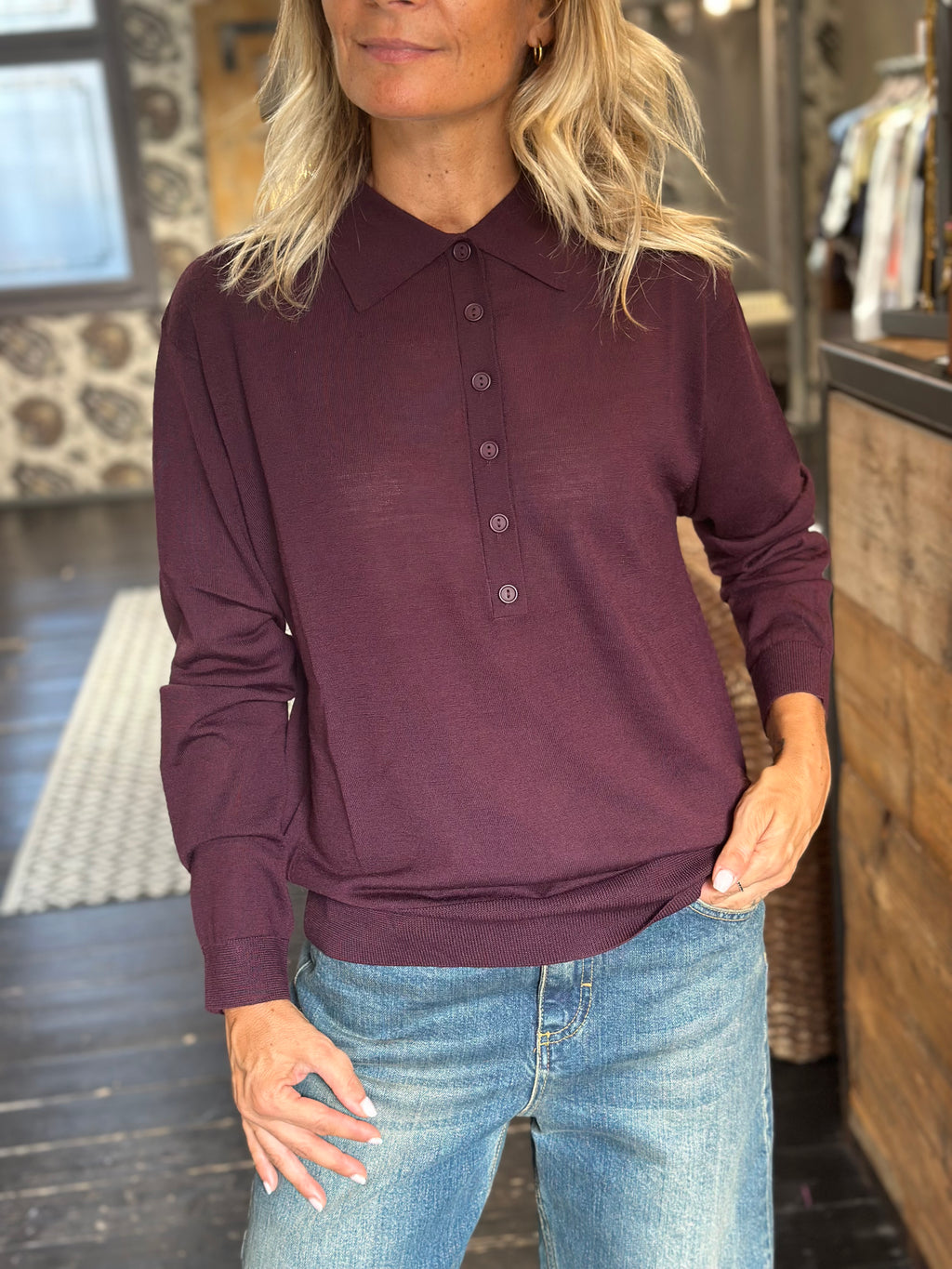 Polo Merinos Bordeaux _ Vicolo