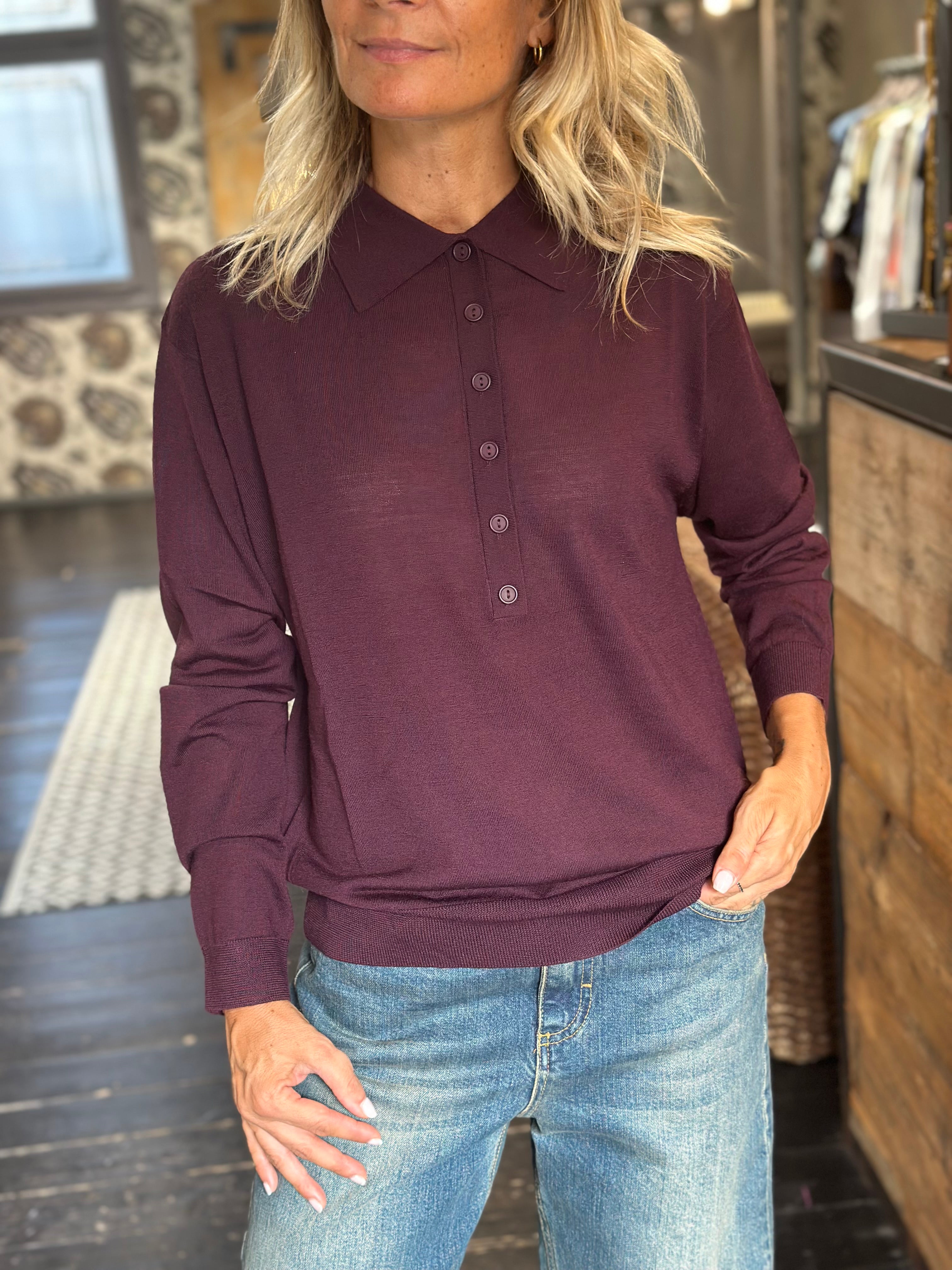 Polo Merinos Bordeaux _ Vicolo
