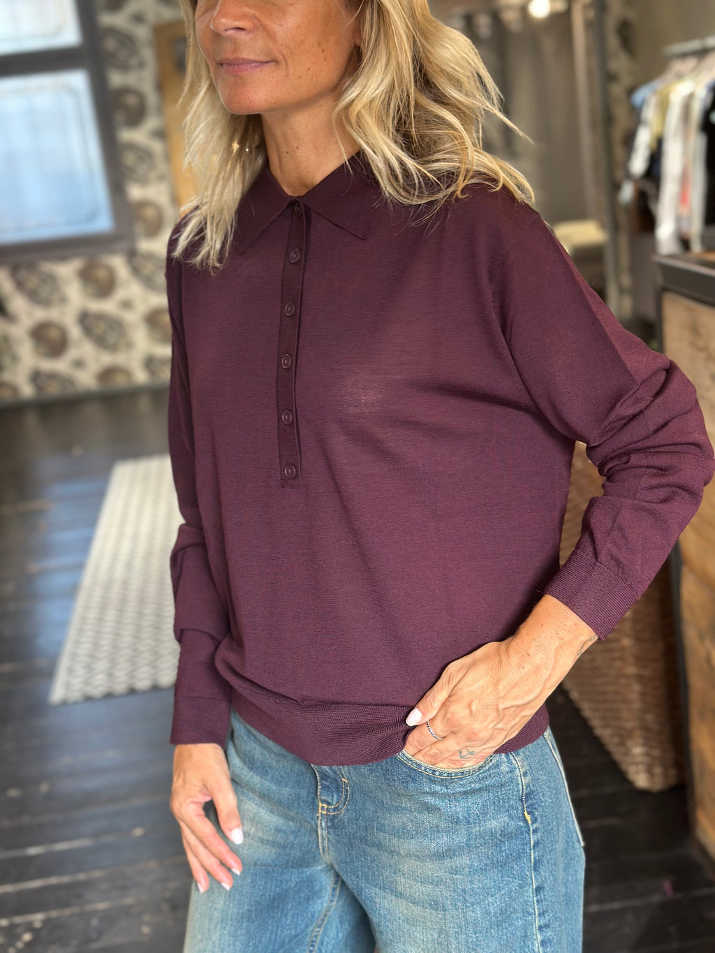 Polo Merinos Bordeaux _ Vicolo