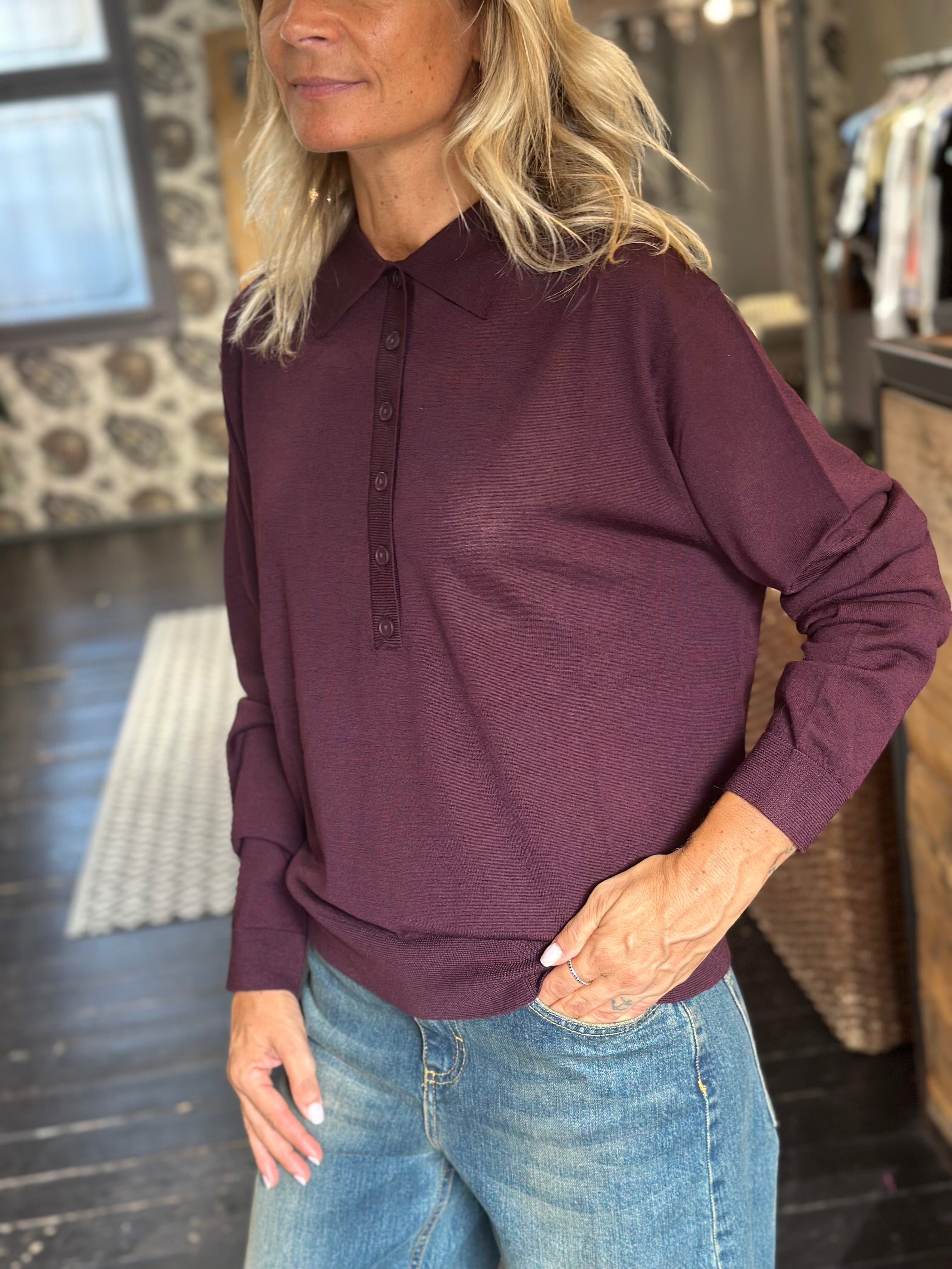 Polo Merinos Bordeaux _ Vicolo