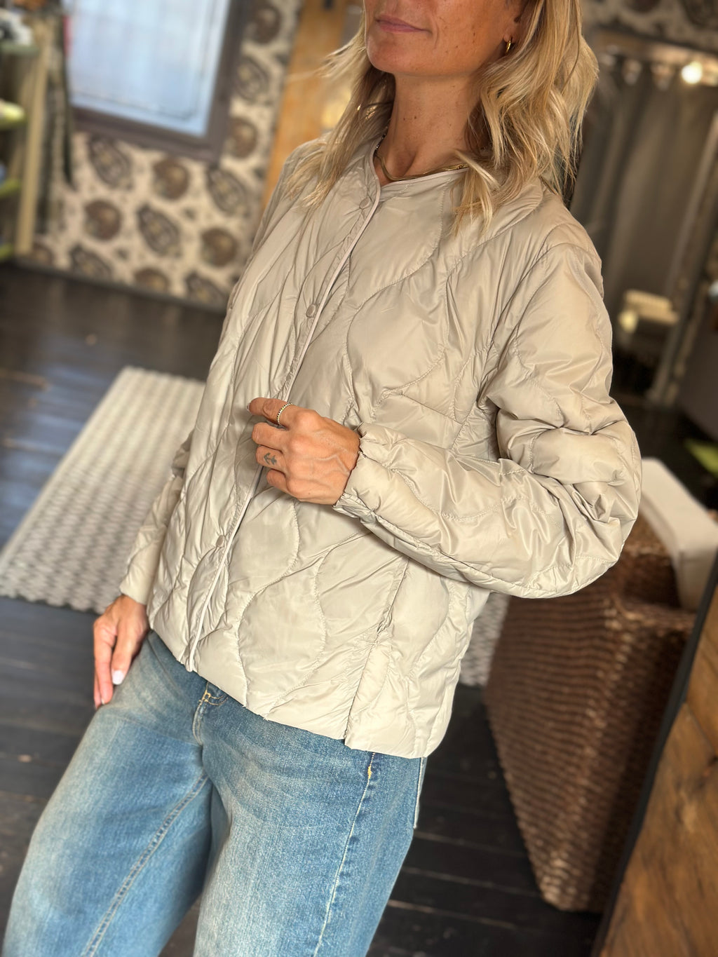 Piumino Ultra Leggero Beige _ Vicolo