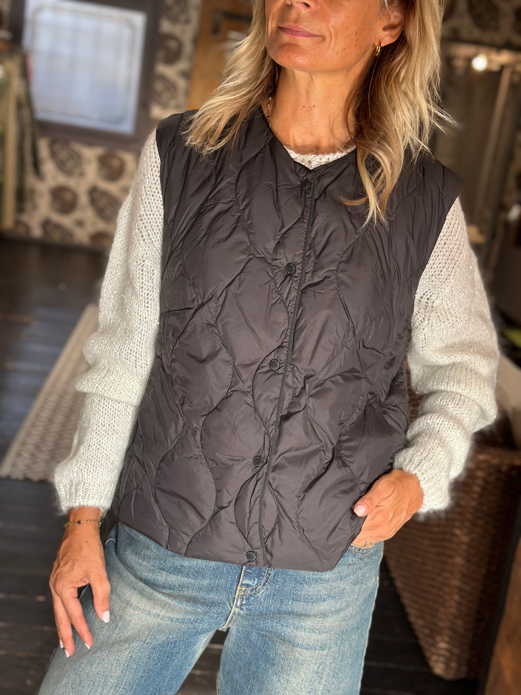 Gilet Piumino Nero _ Vicolo