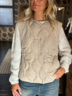 Gilet Piumino Beige _ Vicolo