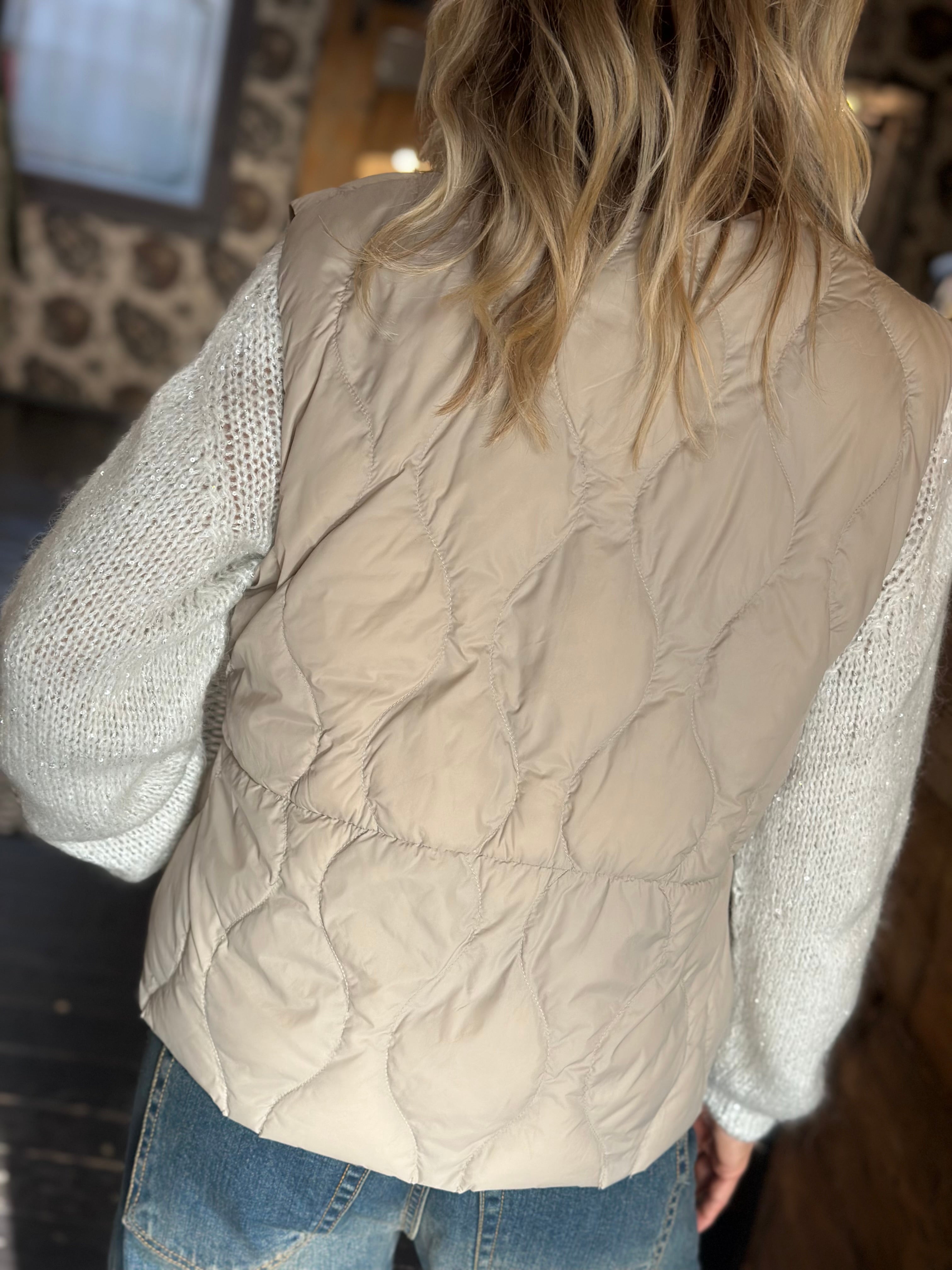 Gilet Piumino Beige _ Vicolo
