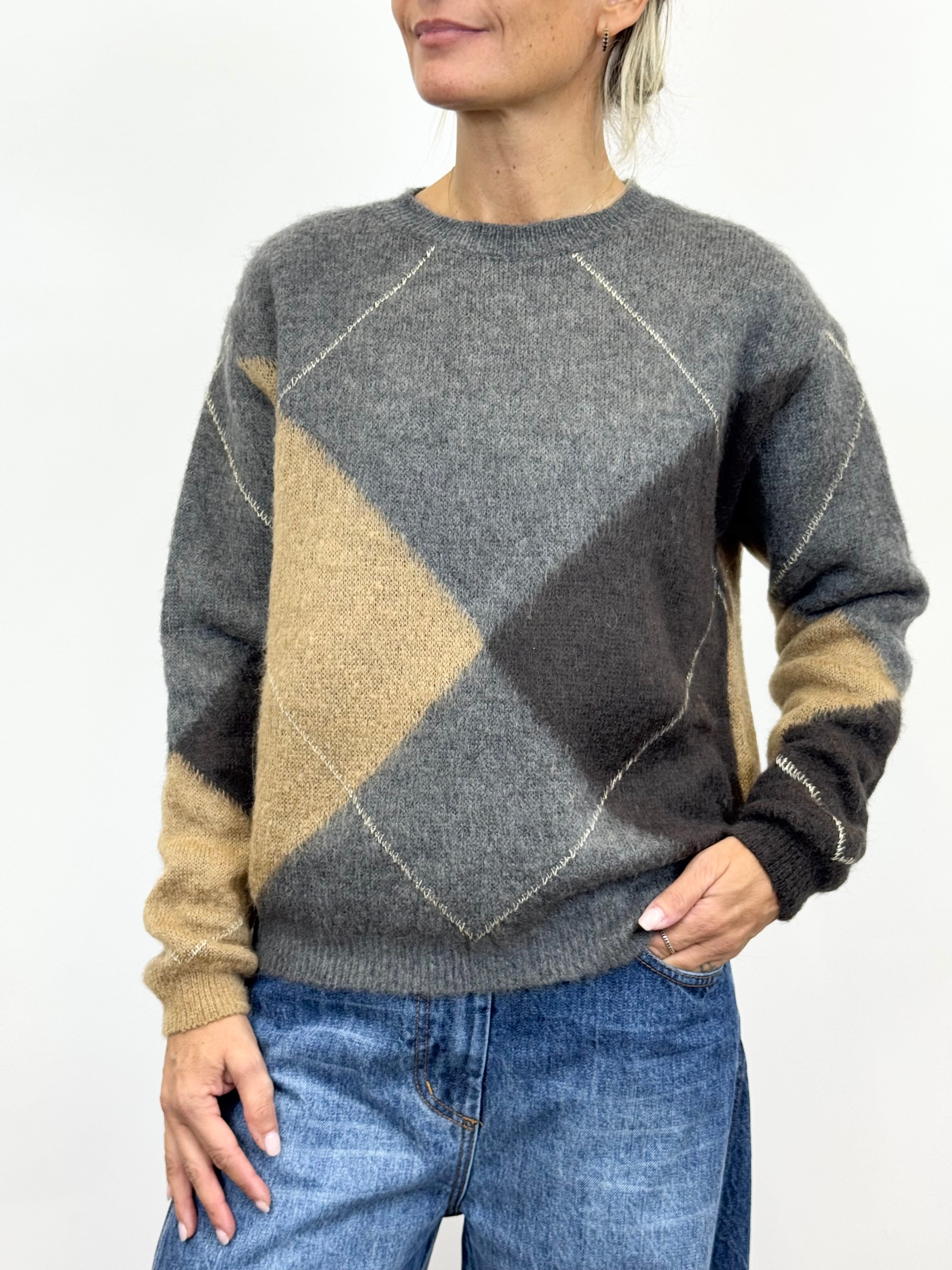 Maglia Rombi  Grigio _ Souvenir