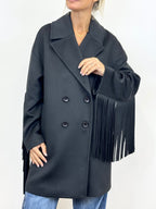 Cappotto Frange Nero _ Souvenir