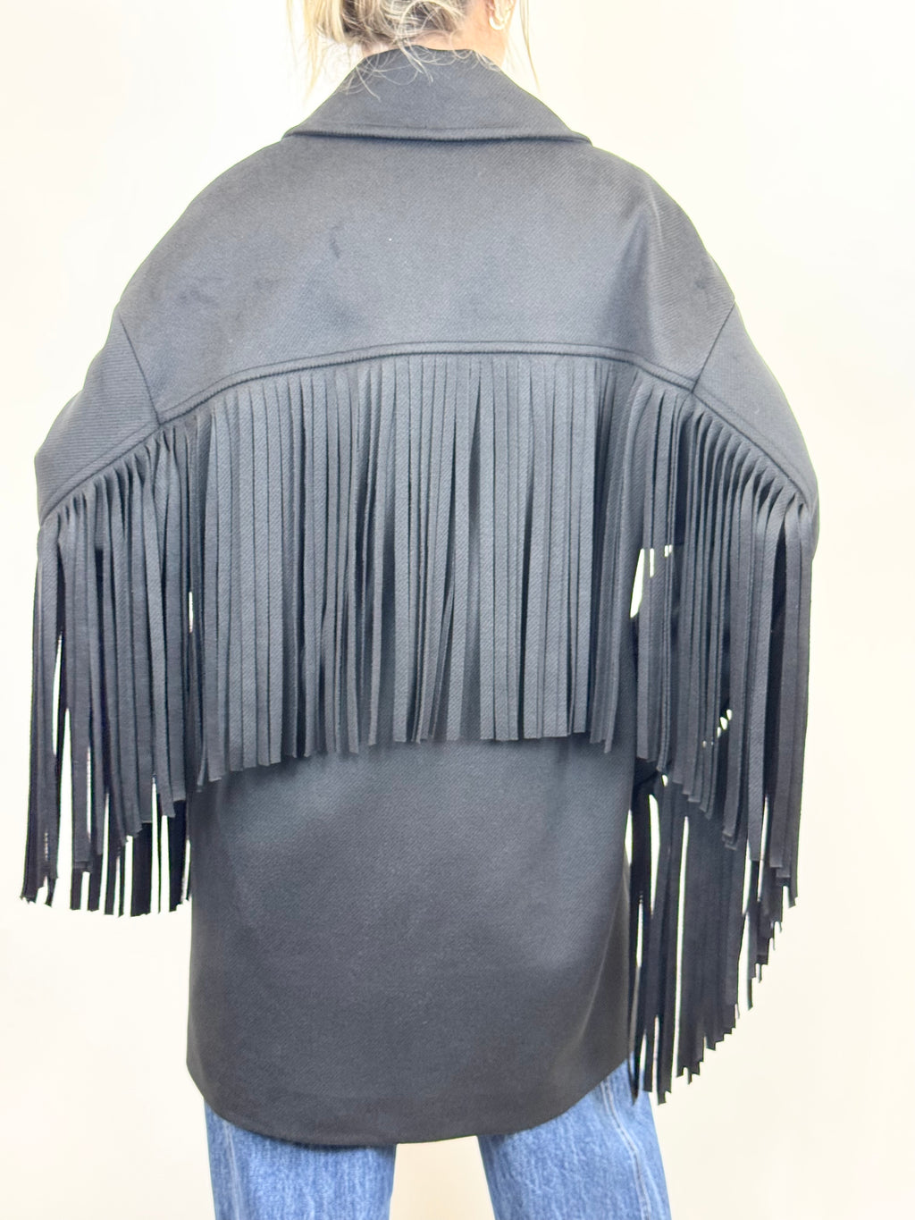 Cappotto Frange Nero _ Souvenir