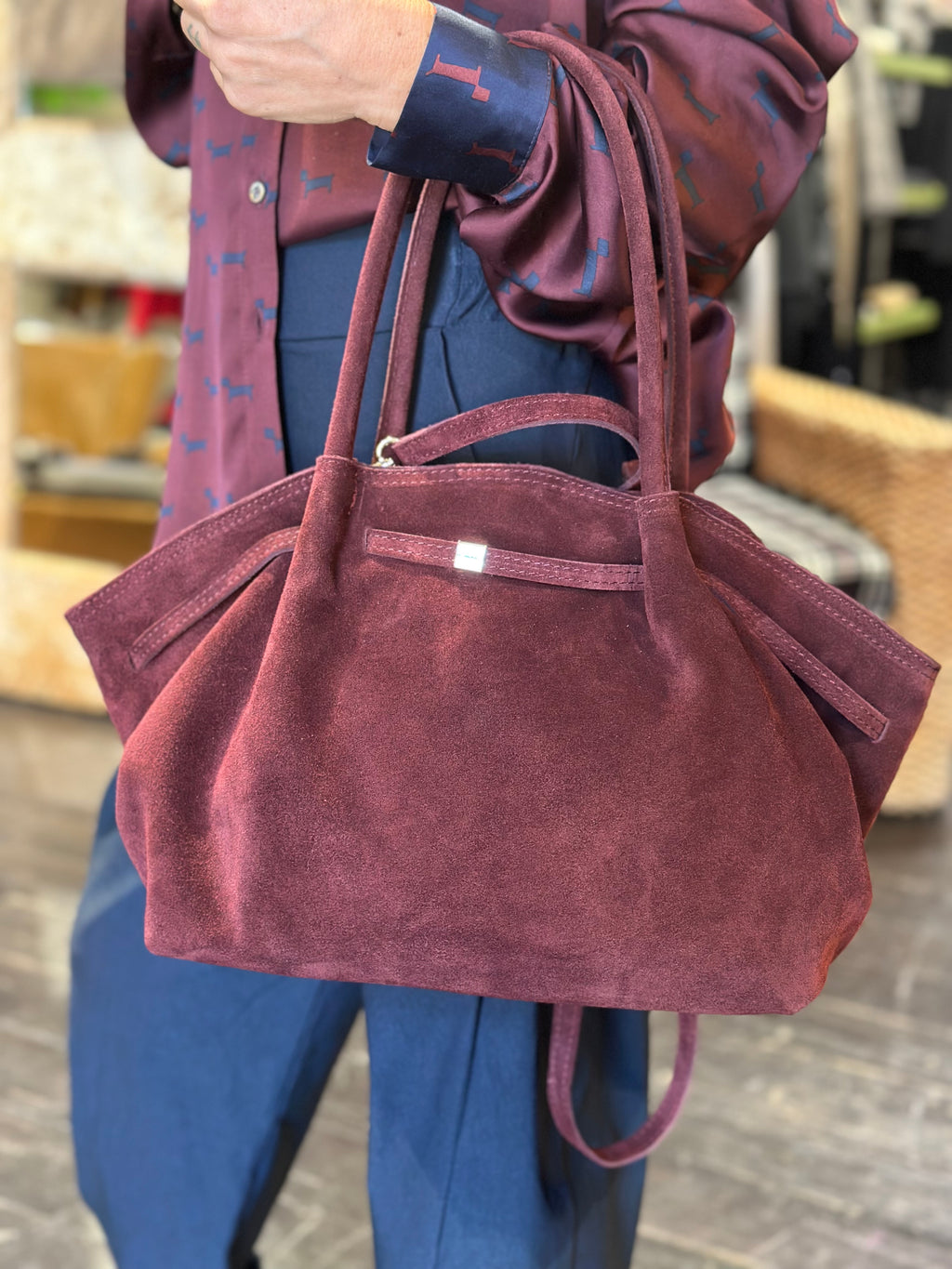 Borsa Suede Bordeaux _ Soku
