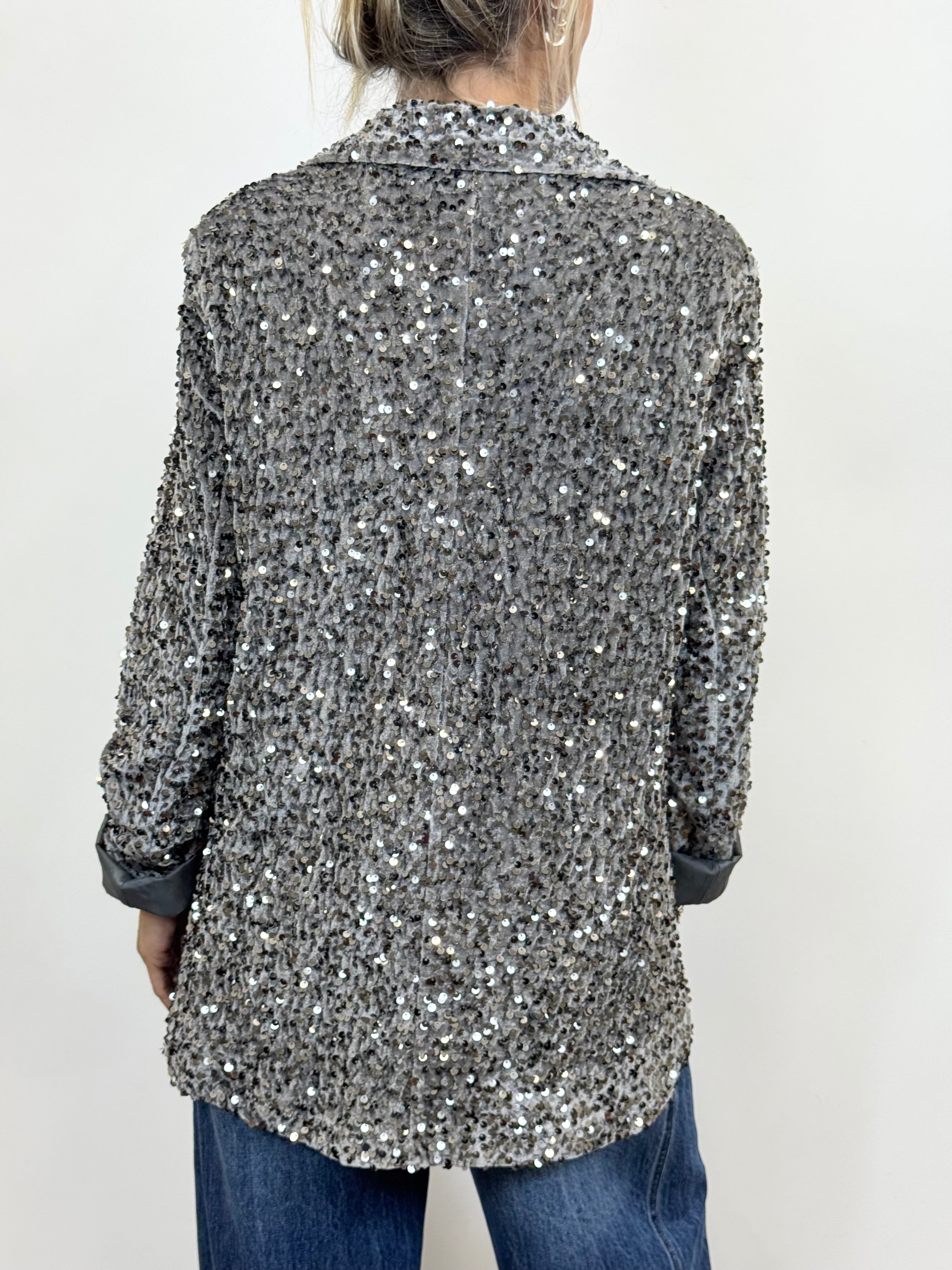 Giacca Paillettes Grigio _ MI.LE.for soku