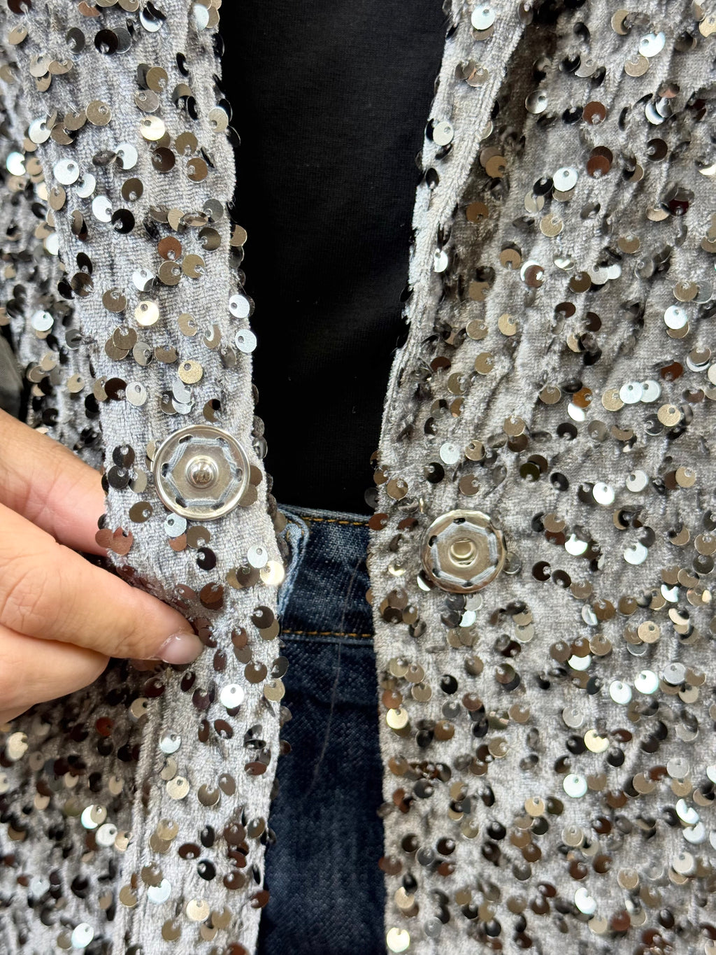 Giacca Paillettes Grigio _ MI.LE.for soku