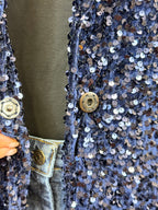 Giacca Paillettes  Blu _ MI.LE.for soku