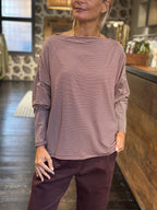 T-Shirt Beige/Amaranto _ Dixie