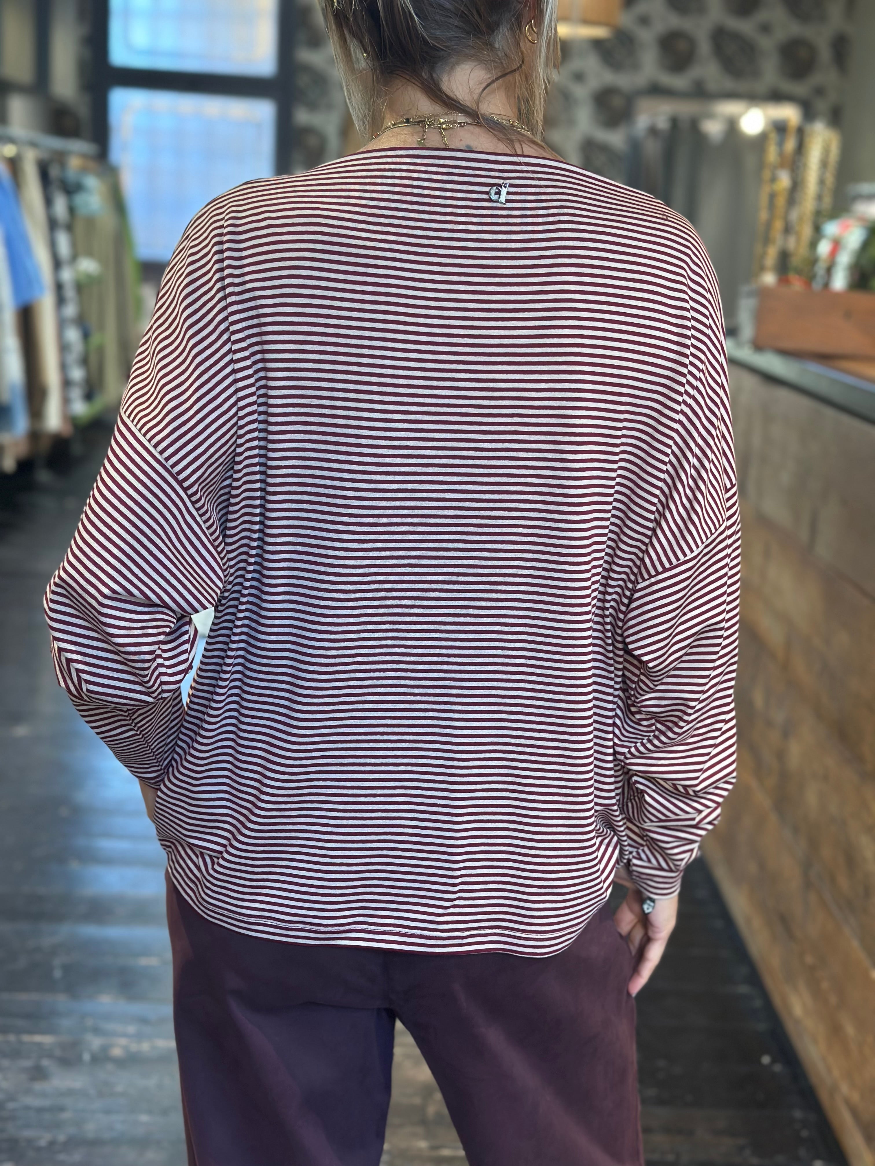 T-Shirt Beige/Amaranto _ Dixie
