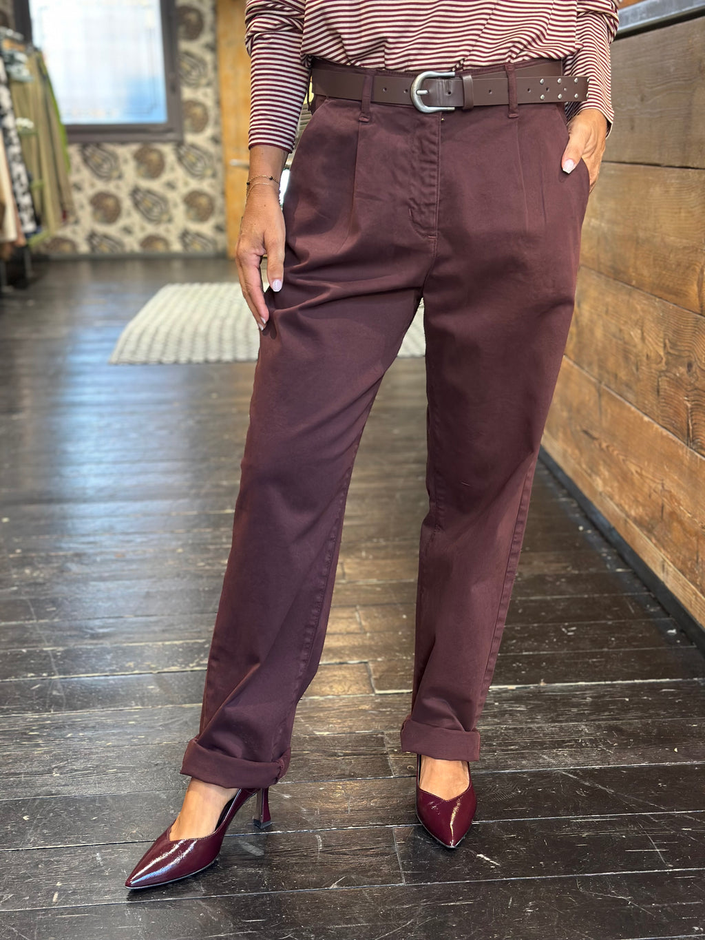 Pantalone Balloon Borgogna _ Dixie