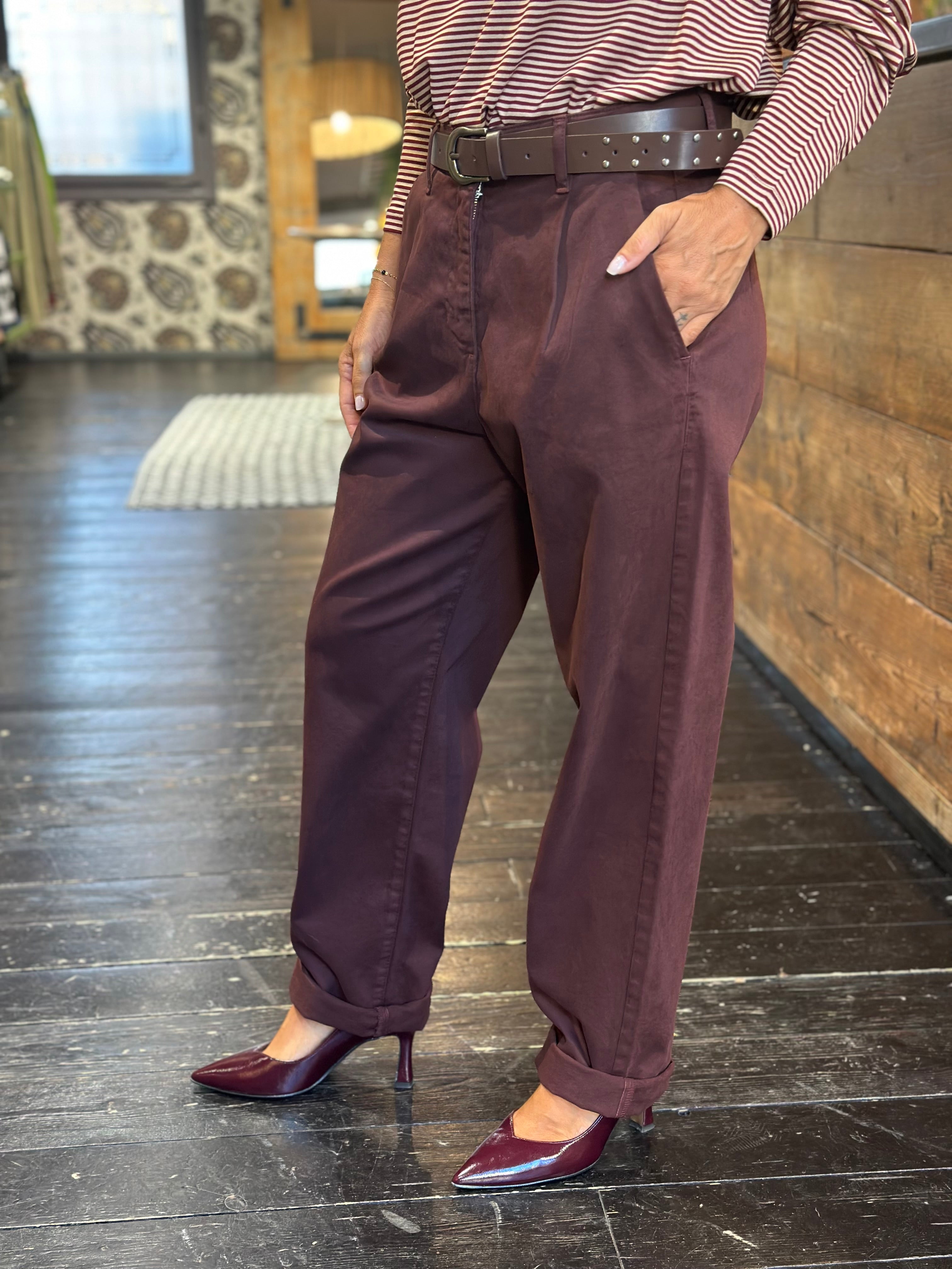 Pantalone Balloon Borgogna _ Dixie
