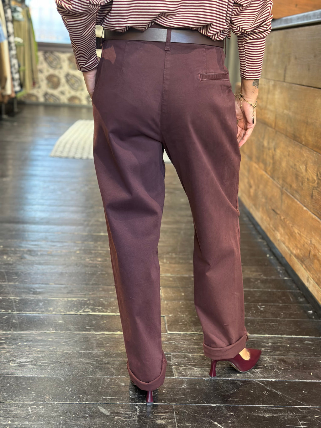Pantalone Balloon Borgogna _ Dixie