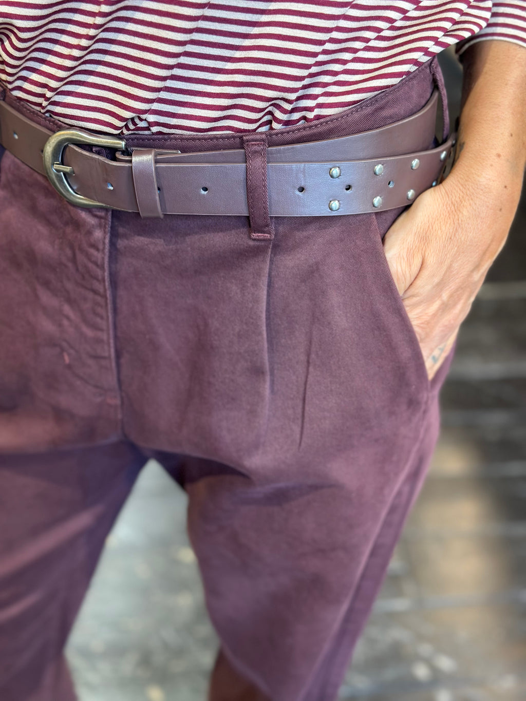Pantalone Balloon Borgogna _ Dixie