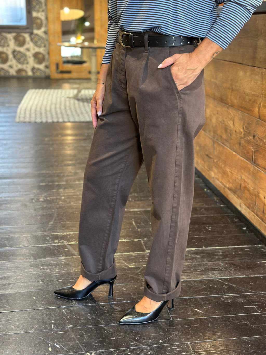 Pantalone Balloon Cioccolato _ Dixie