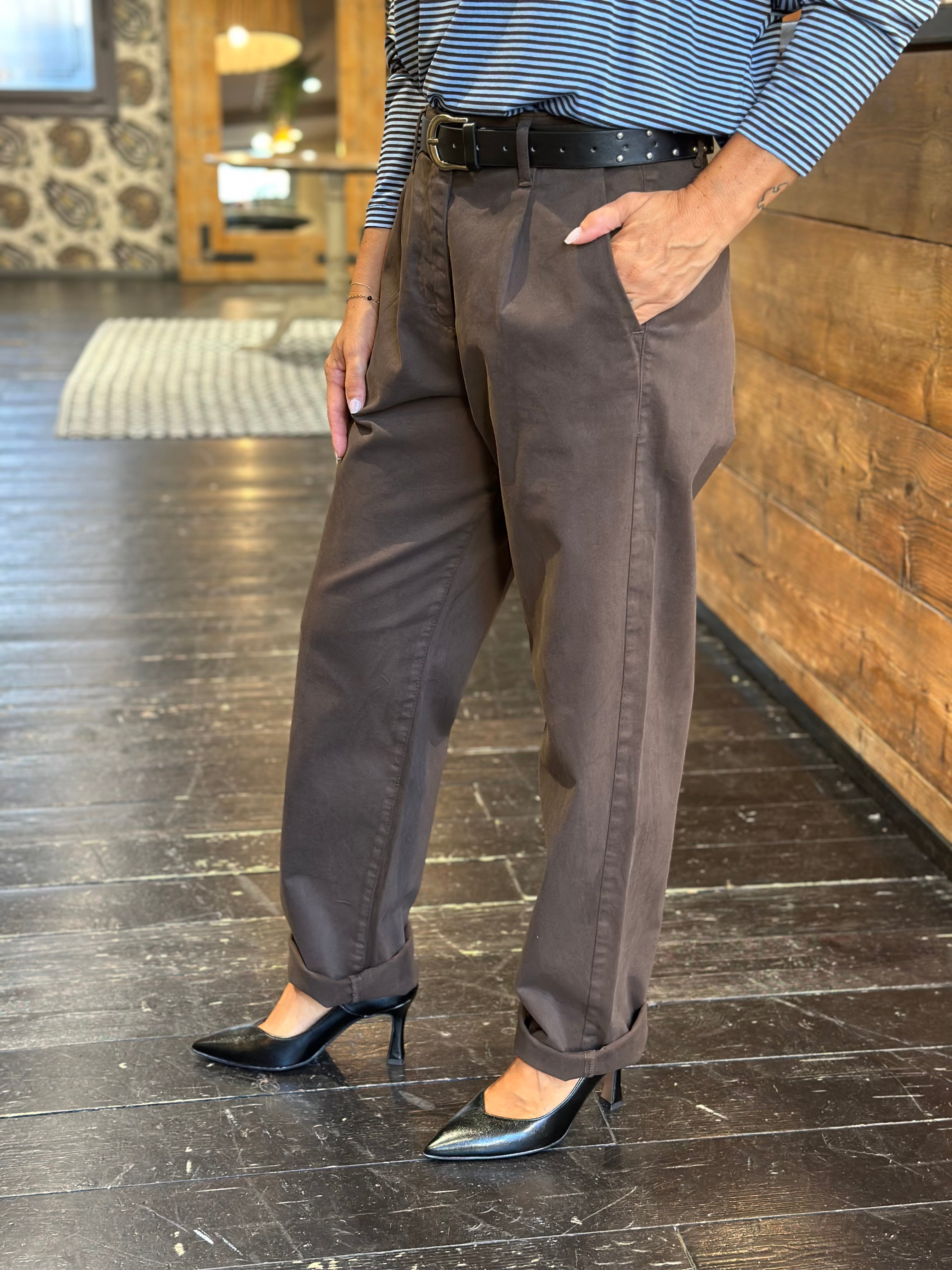 Pantalone Balloon Cioccolato _ Dixie