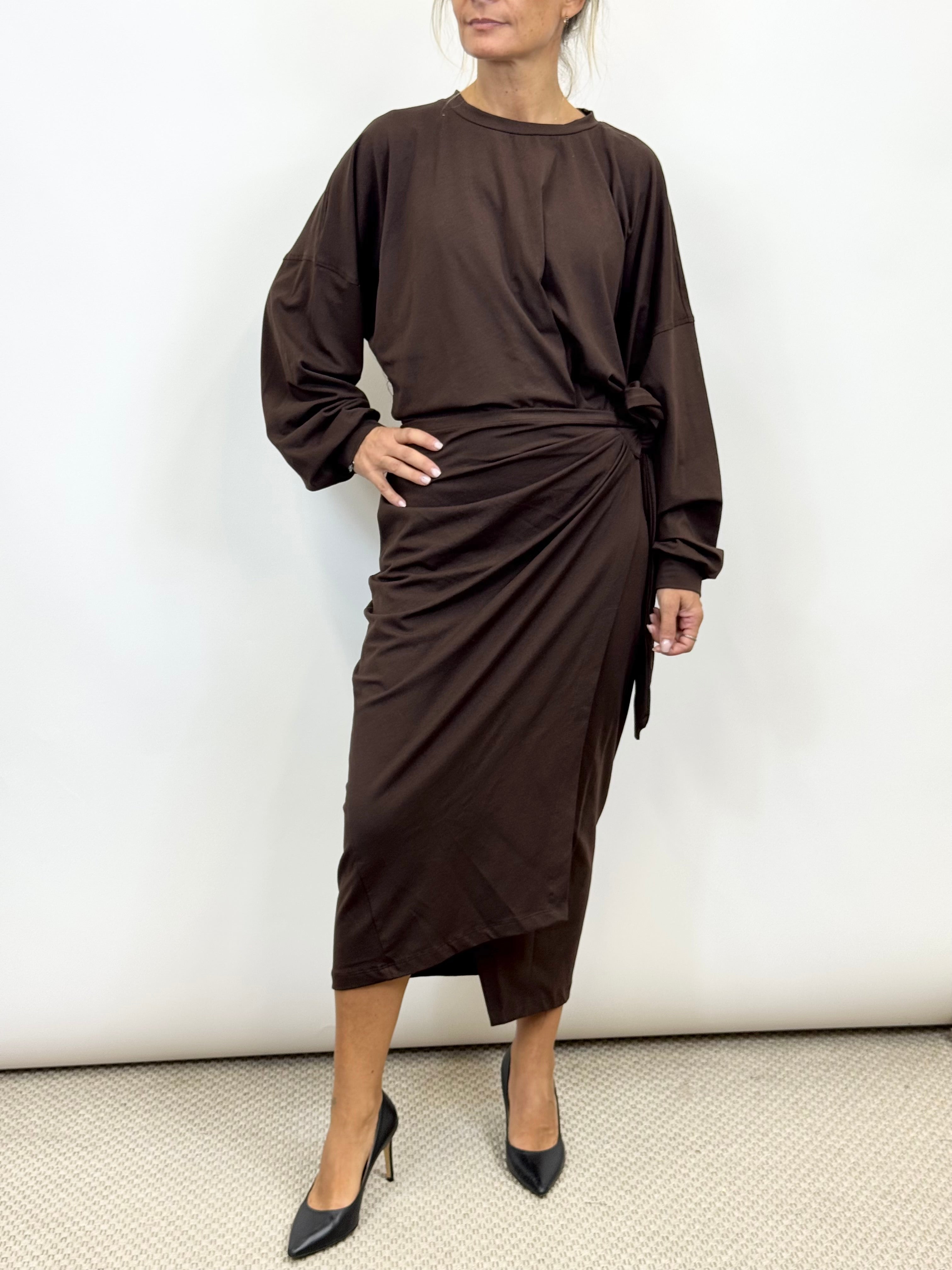 Abito Nodo Cioccolato_ MI.LE.for soku