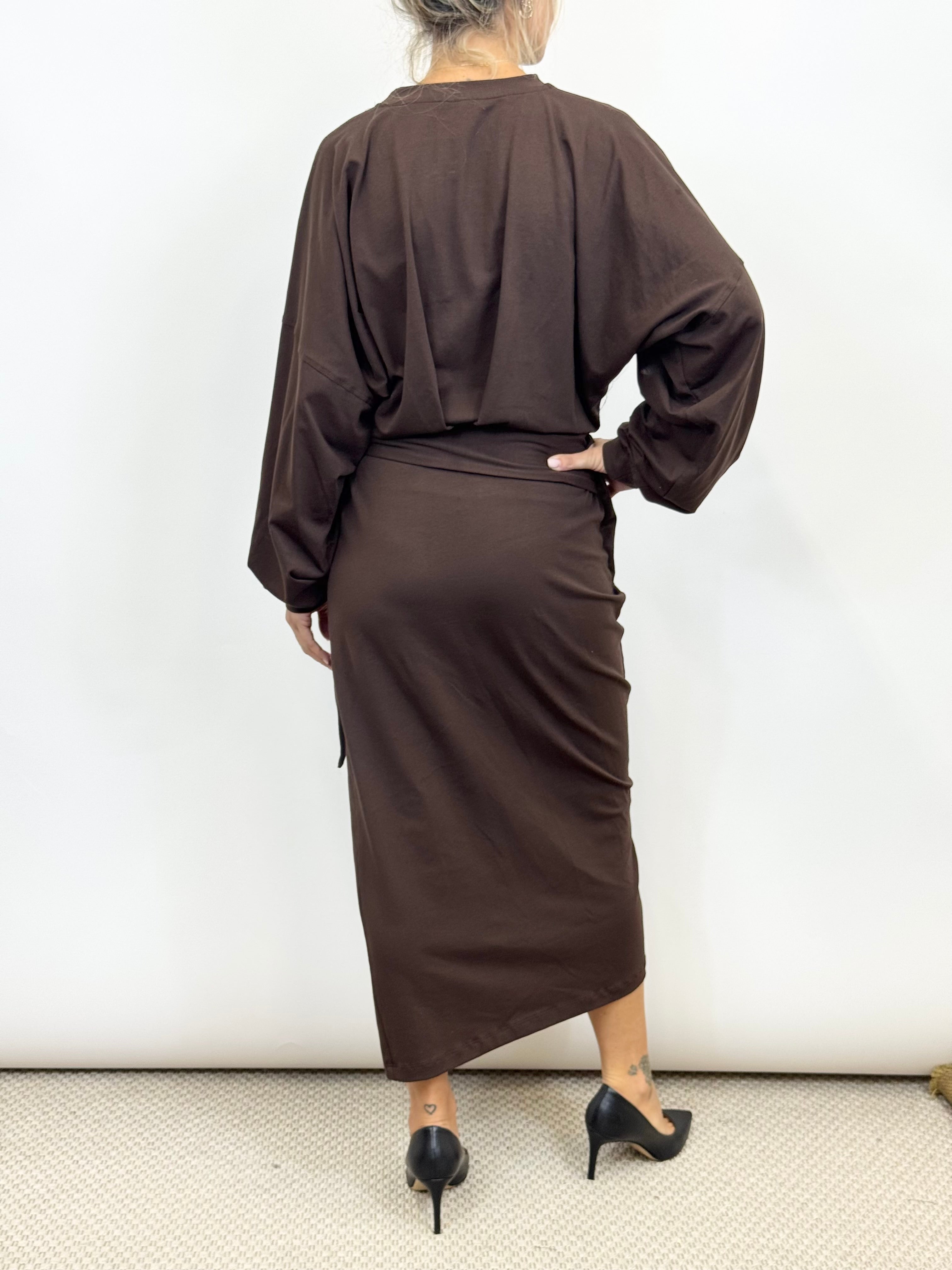 Abito Nodo Cioccolato_ MI.LE.for soku