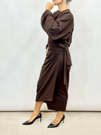 Abito Nodo Cioccolato_ MI.LE.for soku