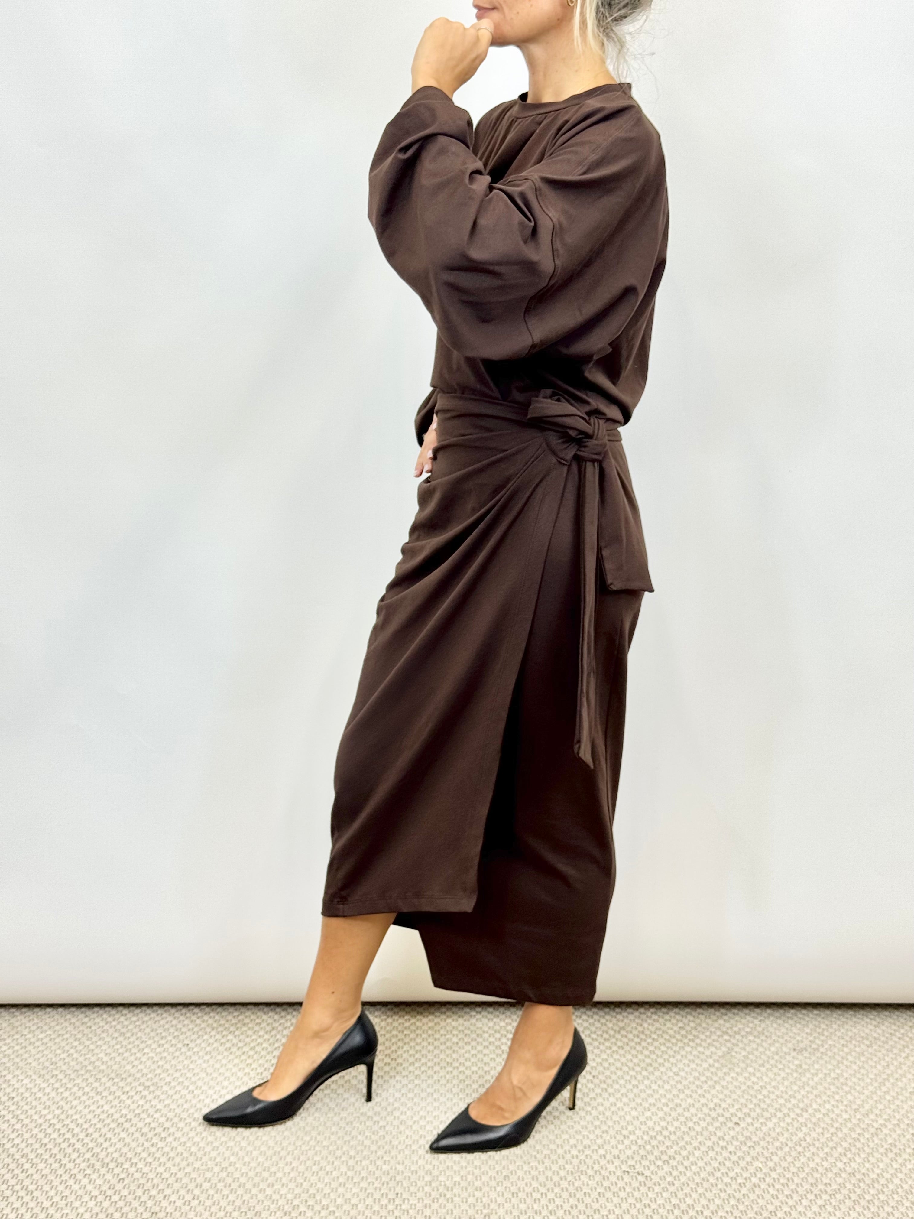 Abito Nodo Cioccolato_ MI.LE.for soku