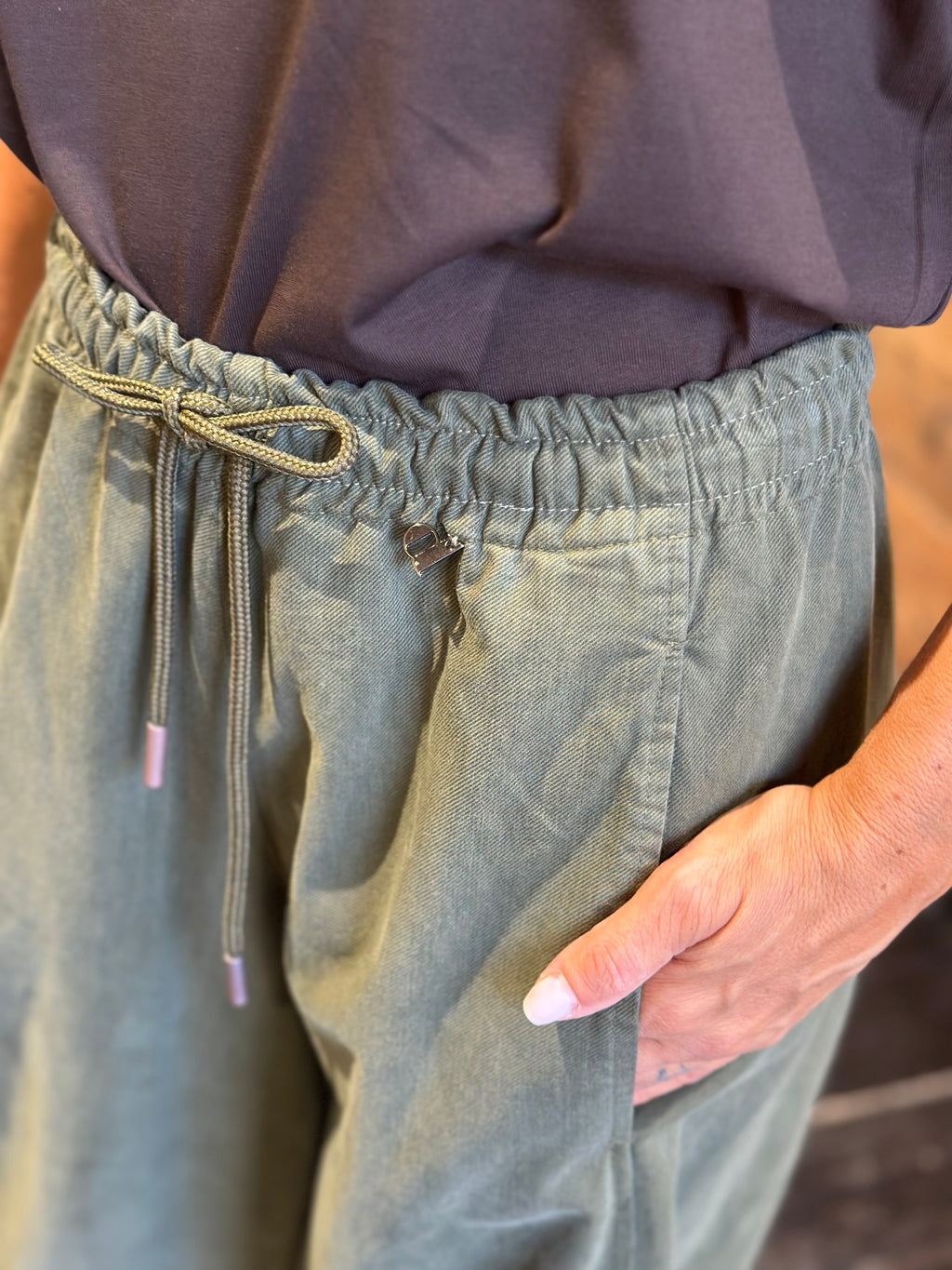 Pantalone Balloon Verde Militare_ Dixie