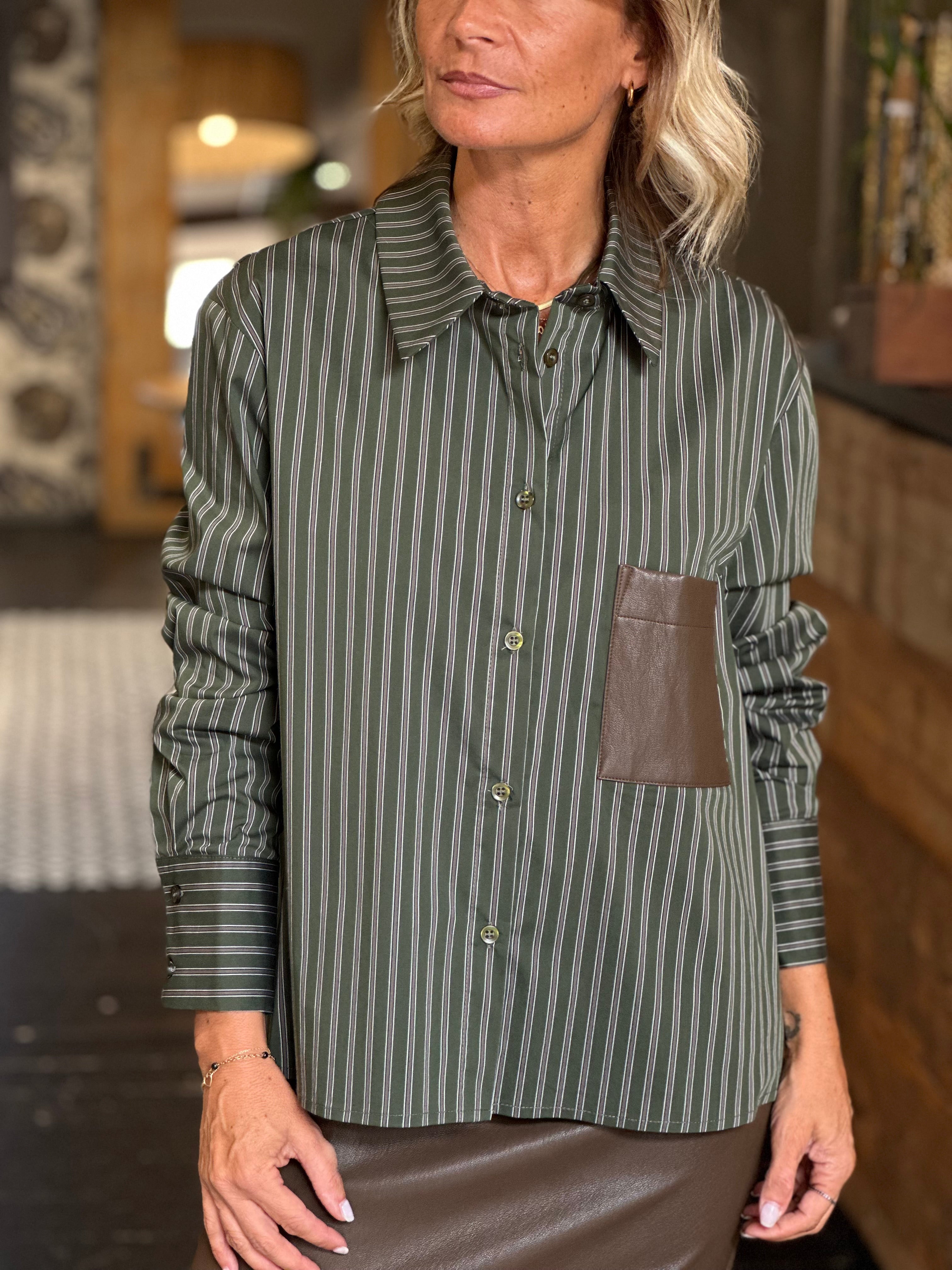 Camicia Riga Verde _ Dixie
