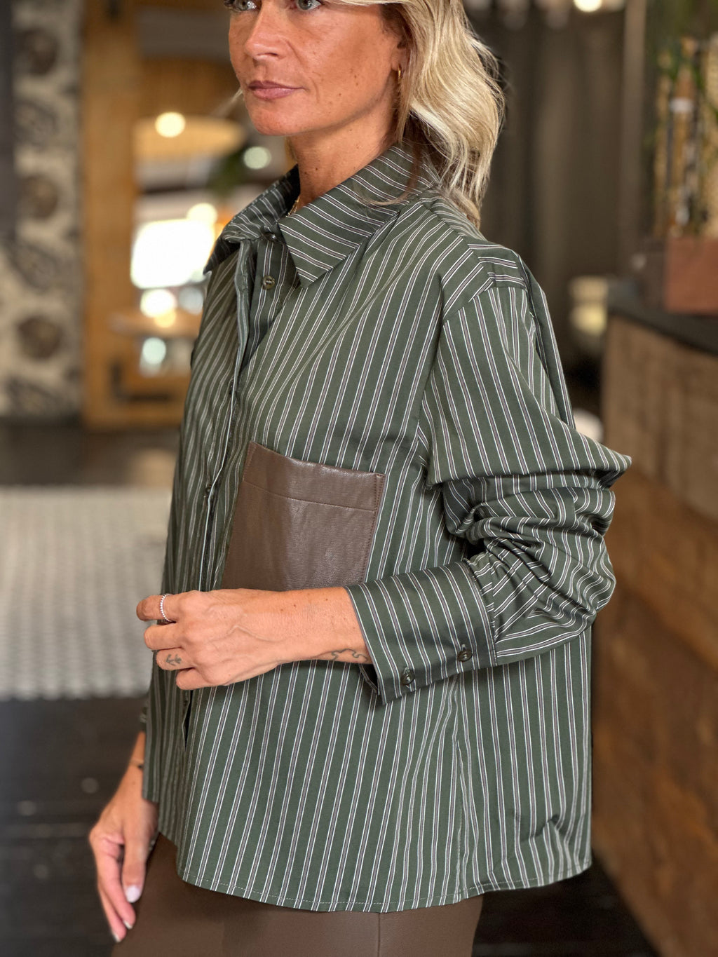 Camicia Riga Verde _ Dixie