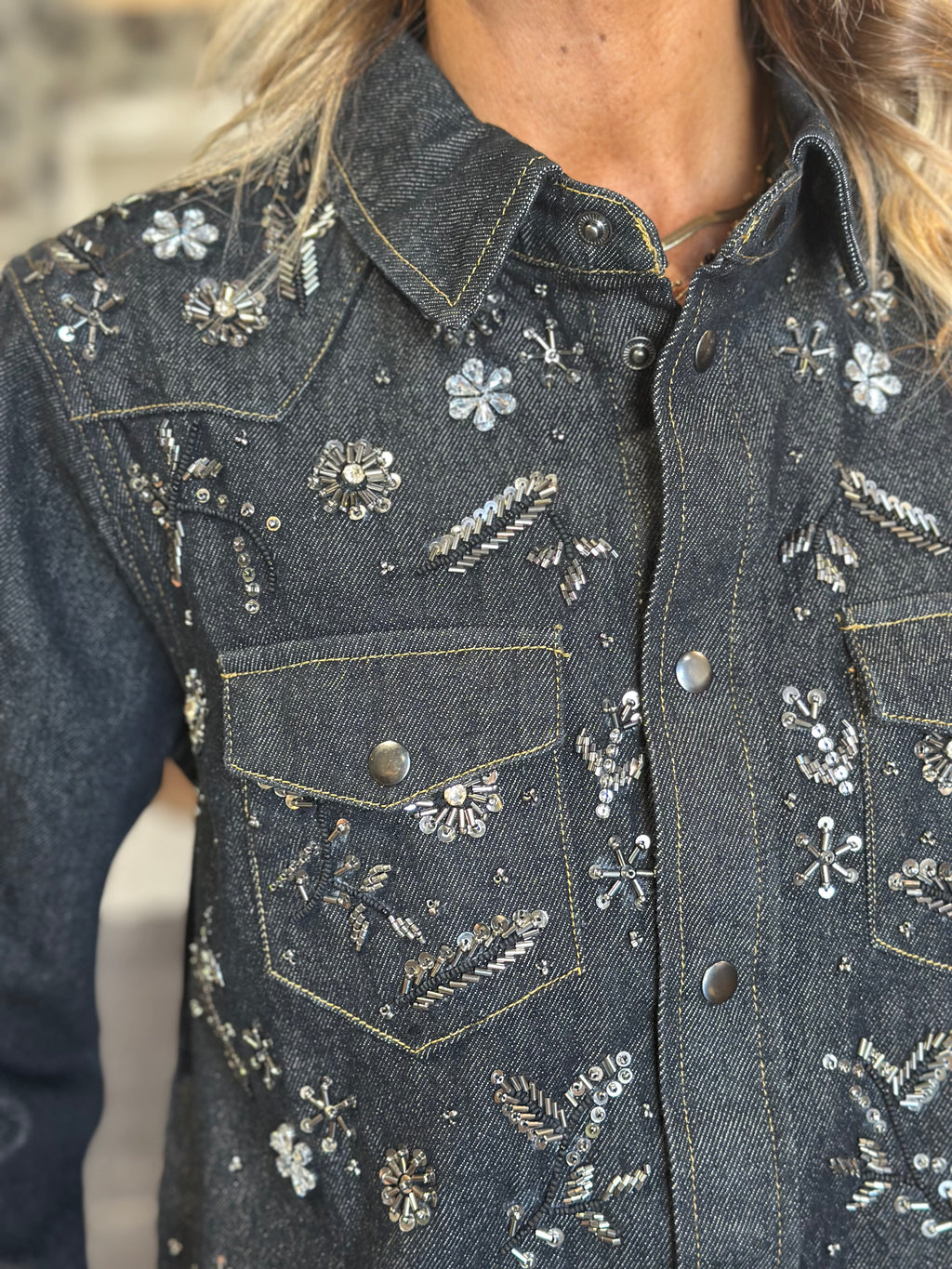 Camicia Denim + Strass _ Souvenir