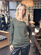 T-Shirt Rigata Nero/Verde _ MI.LE. for soku