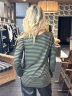 T-Shirt Rigata Nero/Verde _ MI.LE. for soku