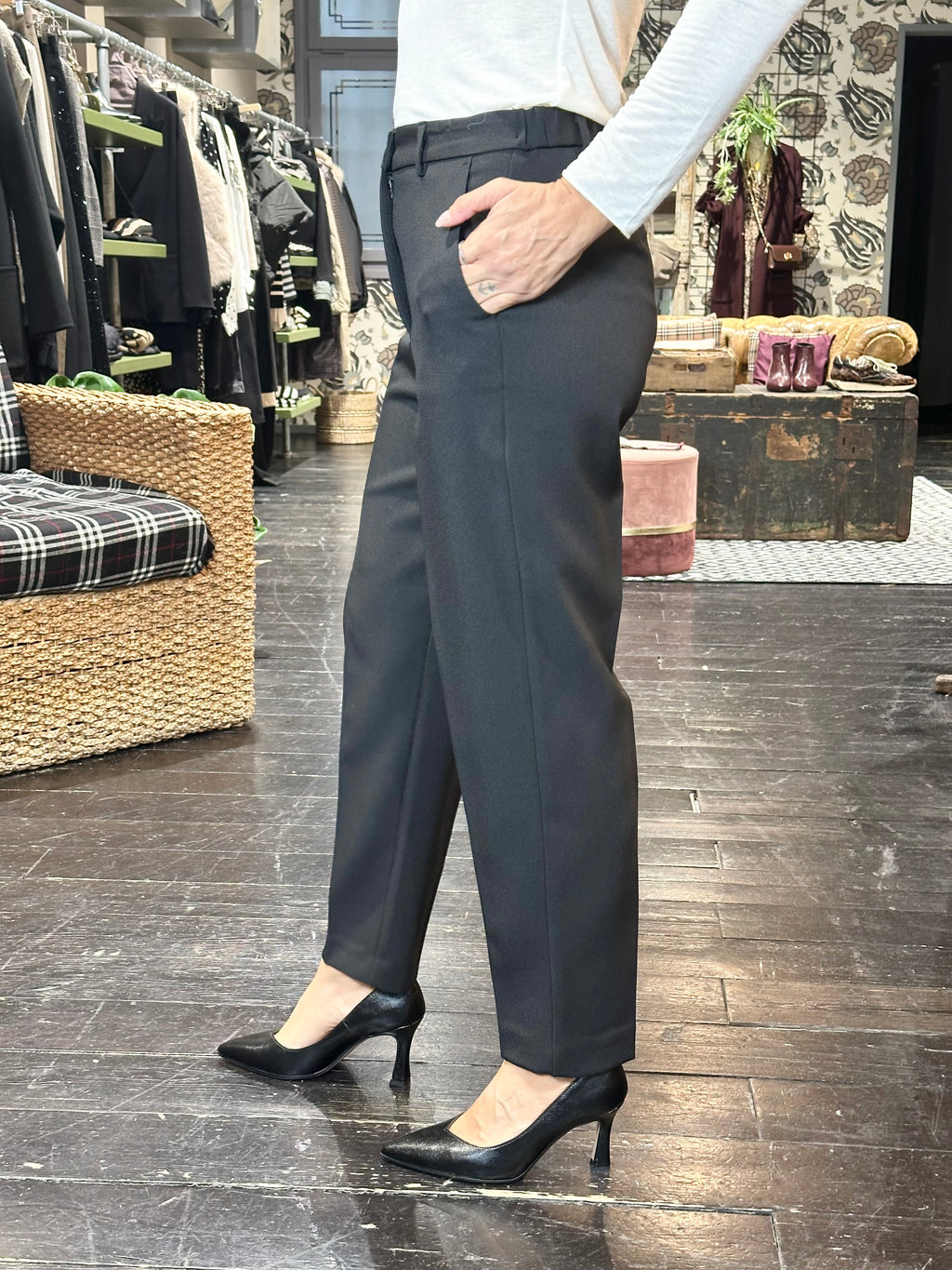 Pantalone Dritto Nero _ Vicolo