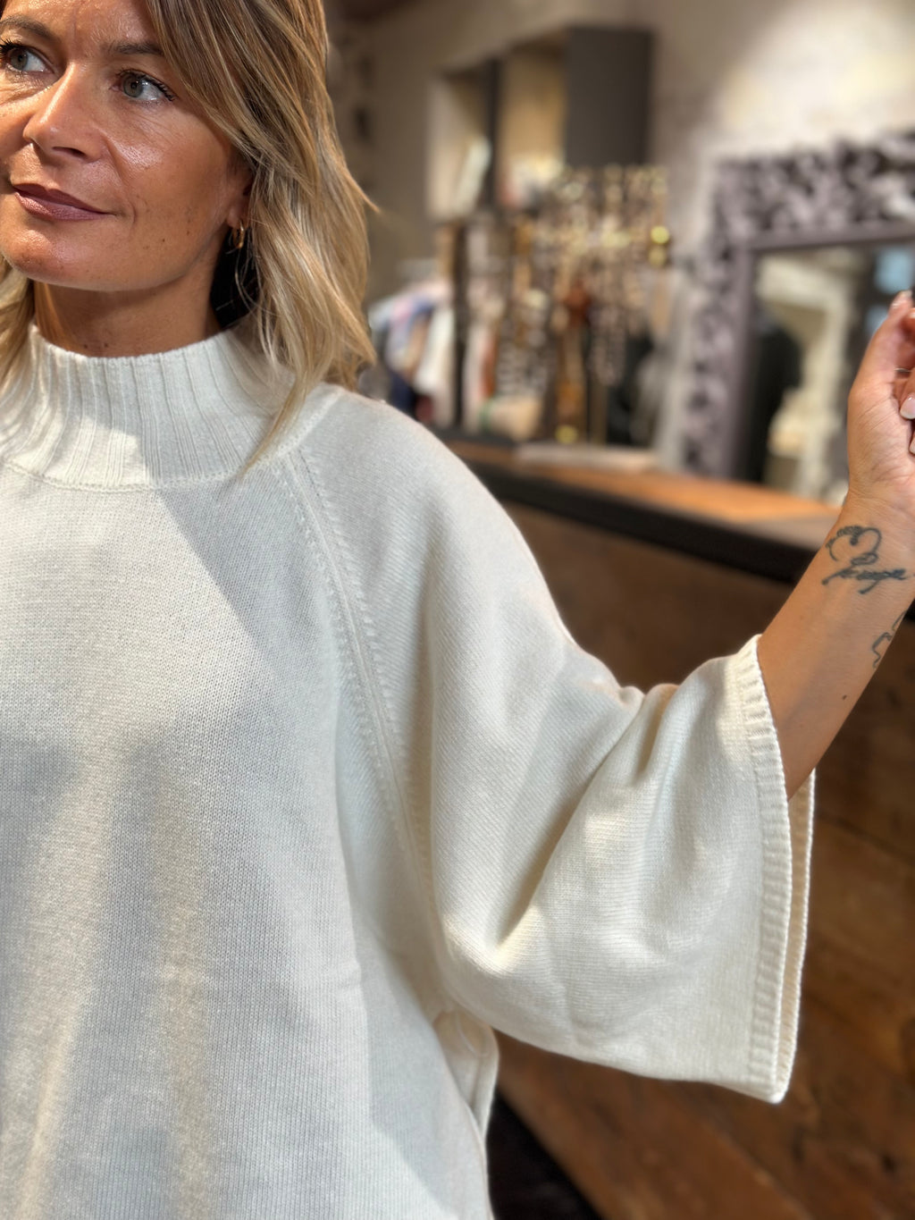 Maglia  Mezzo Collo Panna _ Karma