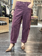 Pantalone Velluto Balloon Vino _ MI.LE. for soku