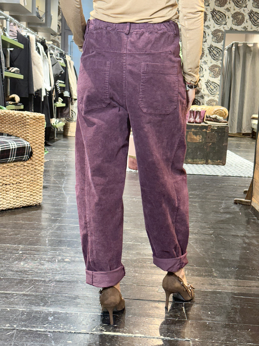 Pantalone Velluto Balloon Vino _ MI.LE. for soku