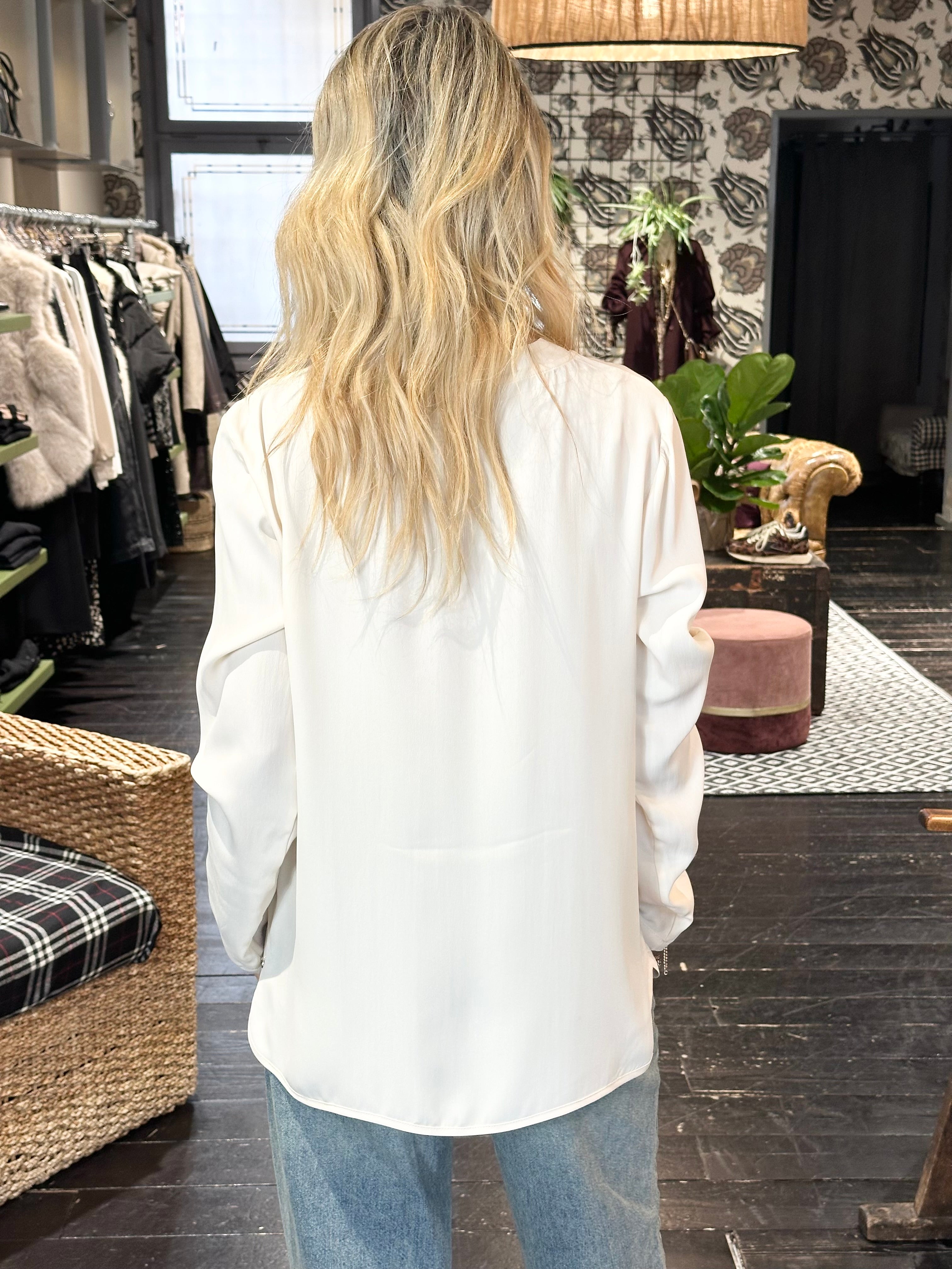 Camicia Girocollo Latte _ Ottod'Ame