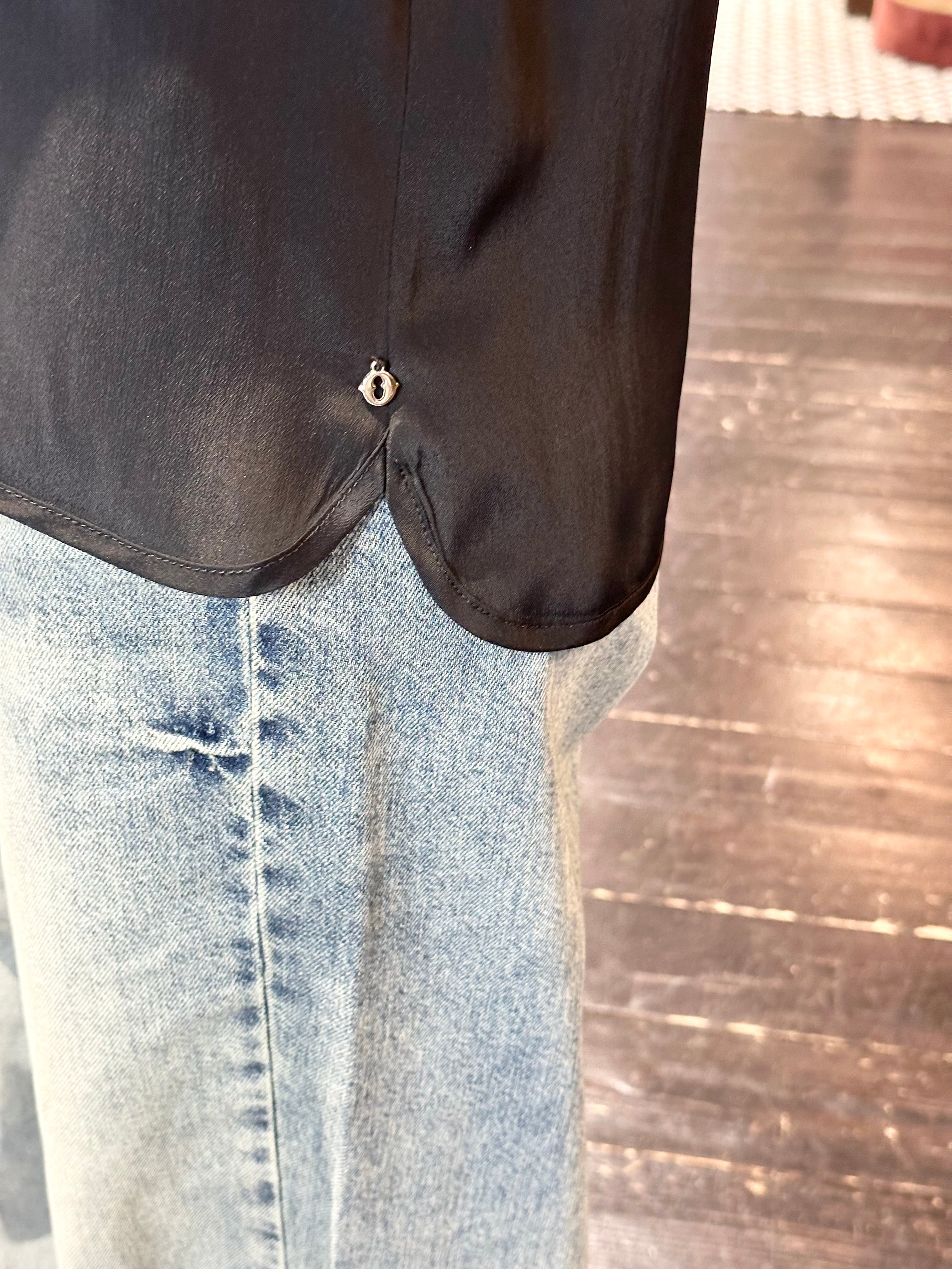 Camicia Girocollo Nero _ Ottod'Ame