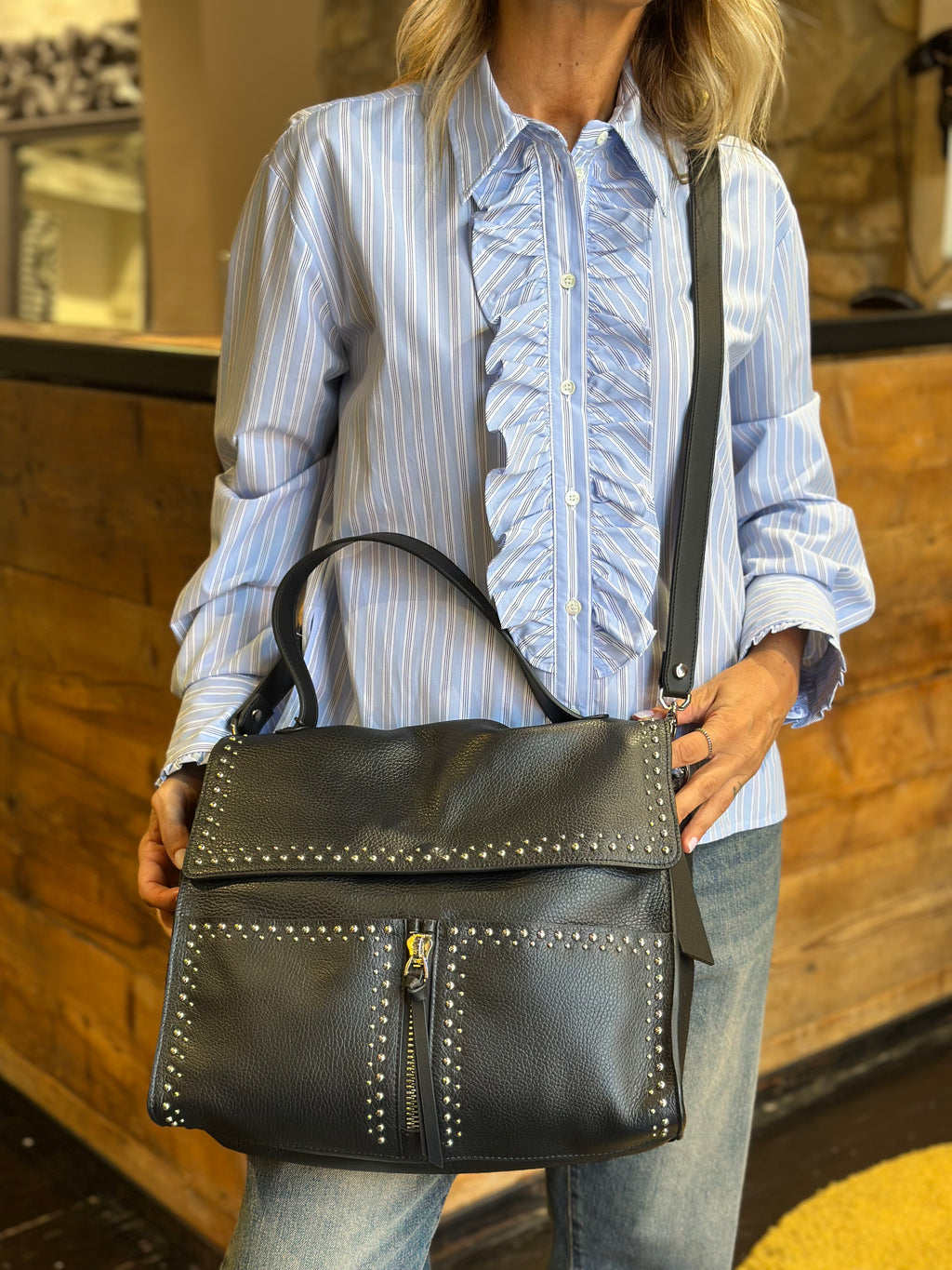 Clio Satchell-Metal Nero_ Rebelle