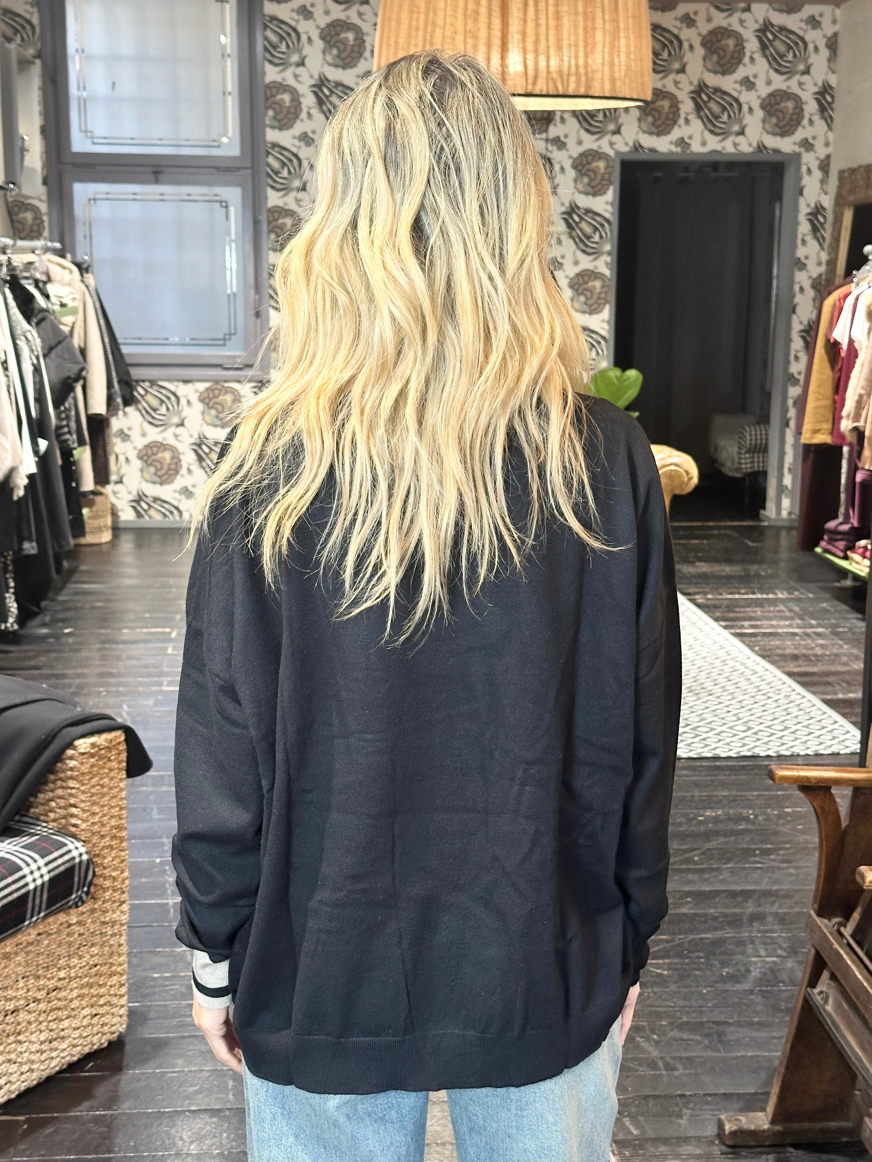 Maglia Girocollo Nero _ Ottod'Ame