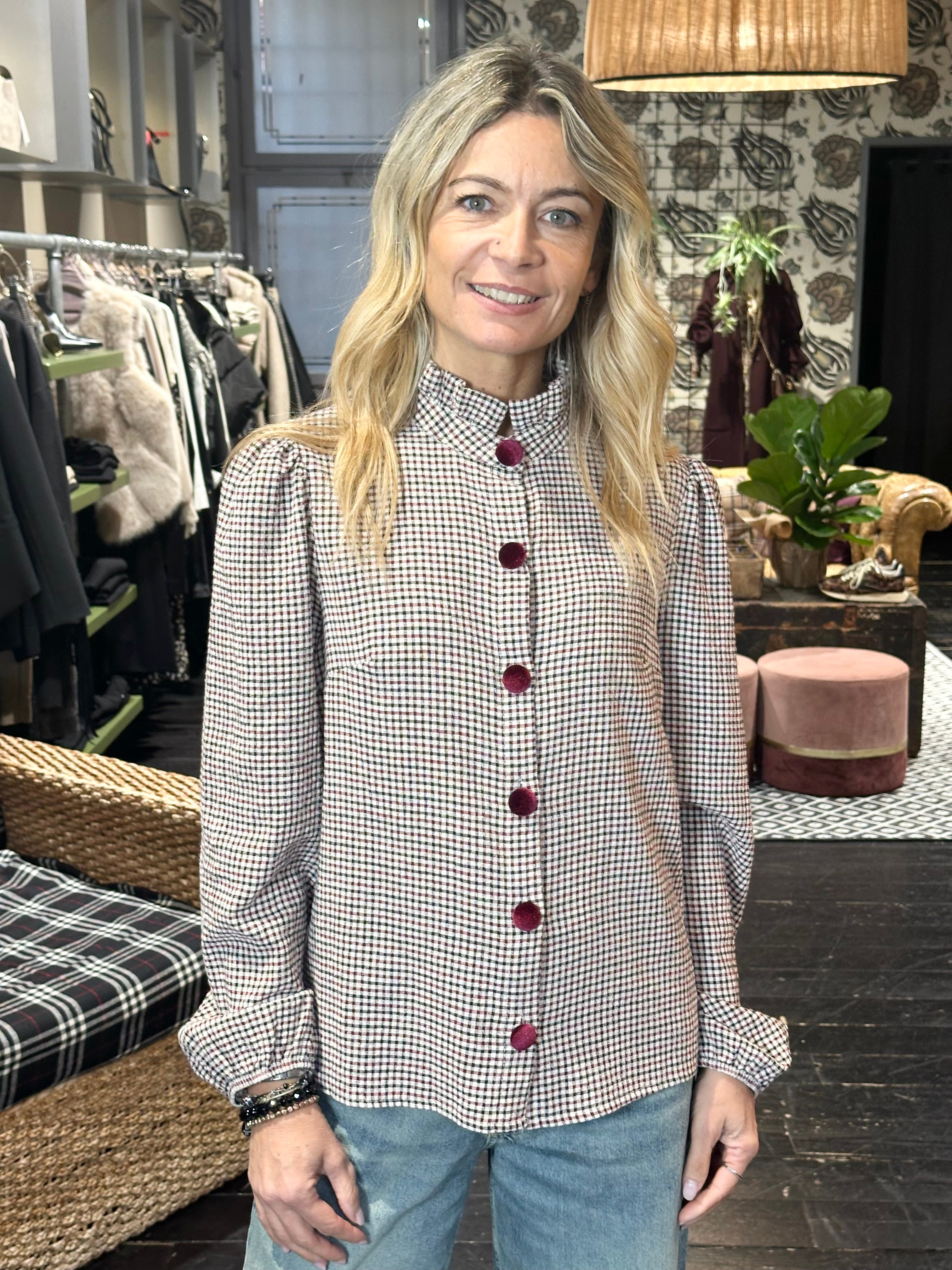 Camicia Romantica Bordeaux _ MI.LE. for soku