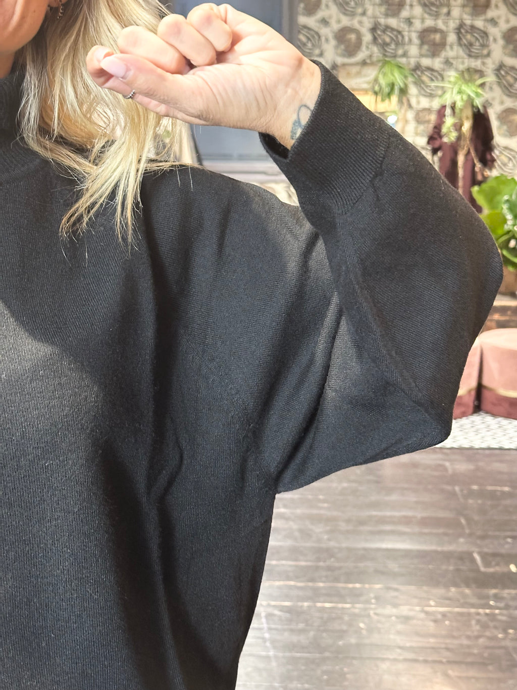 Maglia Dolcevita Nero_ Ottod'Ame